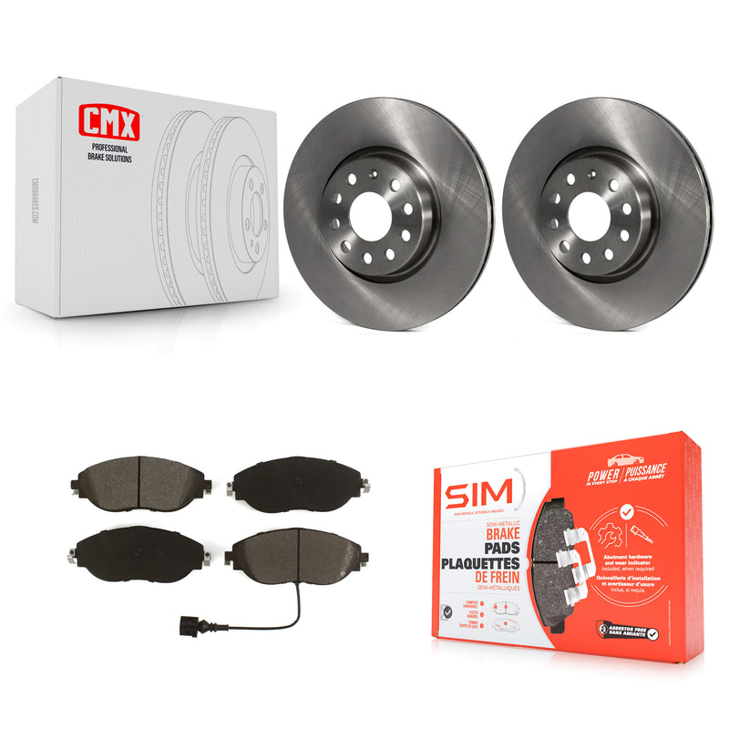 Transit Auto K8S-102865 Disc Brake Kit for 2015-2020 Audi A3 Quattro, Volkswagen Arteon, Volkswagen GTI - Front product image