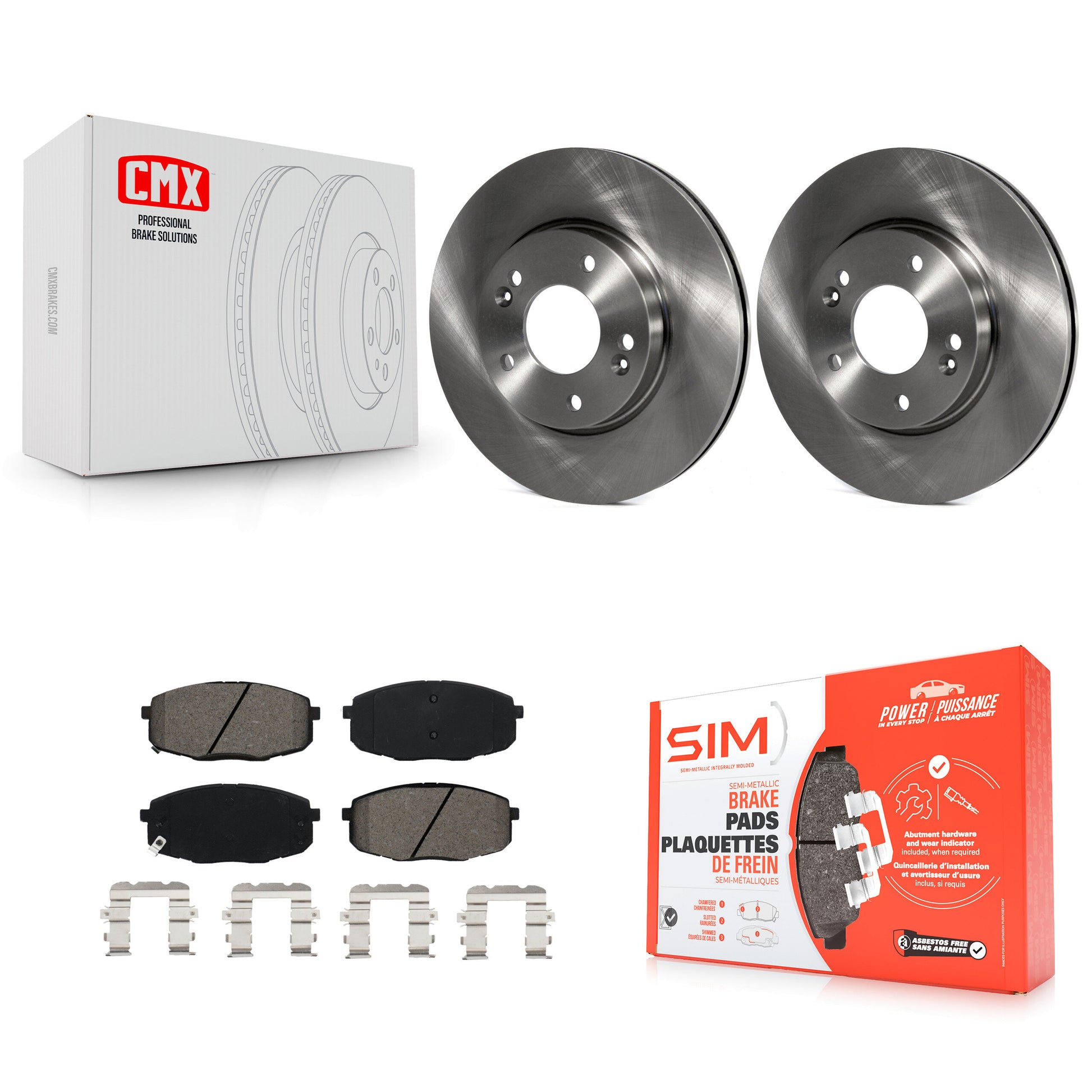 Transit Auto K8S-102877 Disc Brake Kit for 2014-2025 Hyundai Kona, Kia Seltos, Kia Forte & more - Front product image