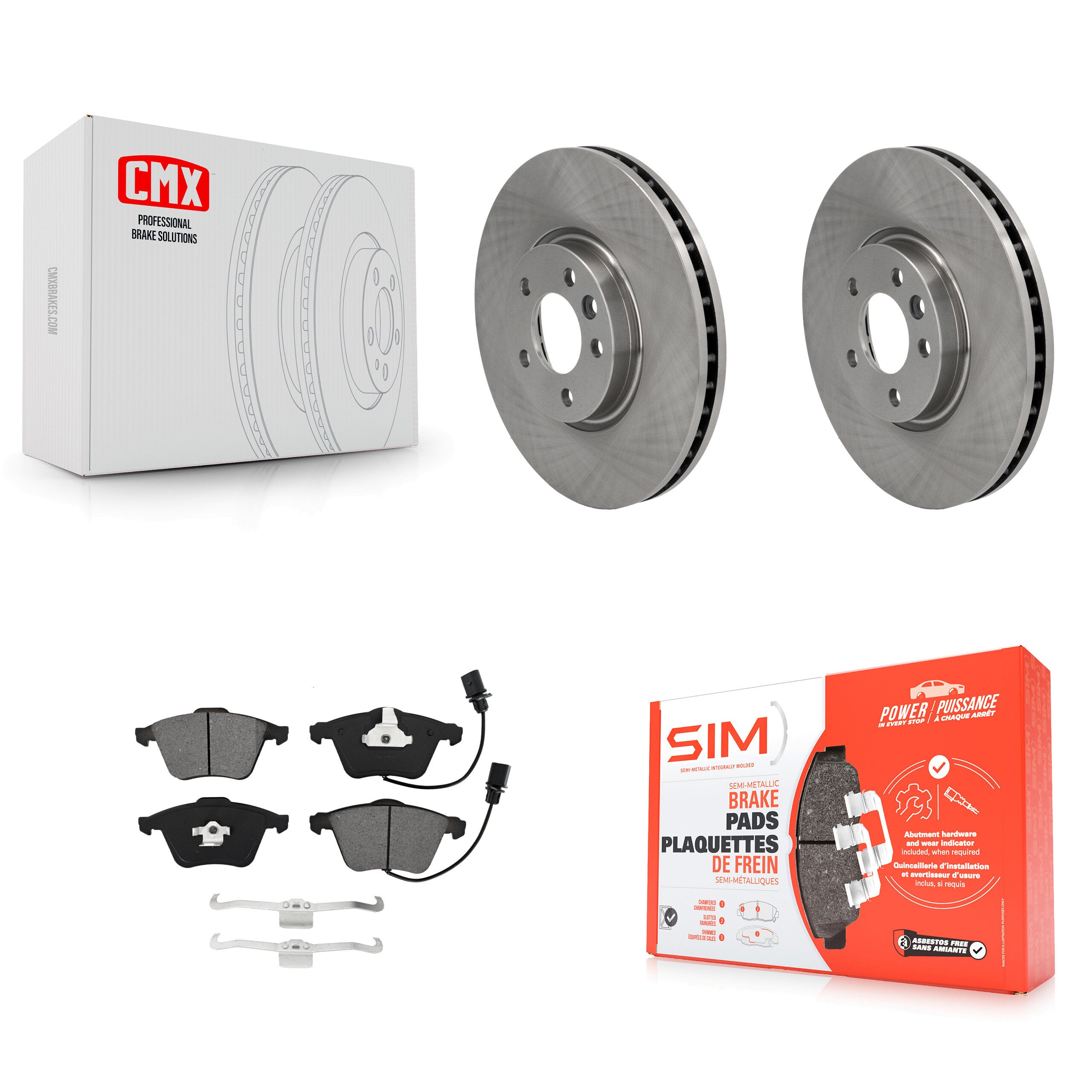 Transit Auto K8S-102879 Disc Brake Kit for 2009-2012 Volkswagen CC - Front product image