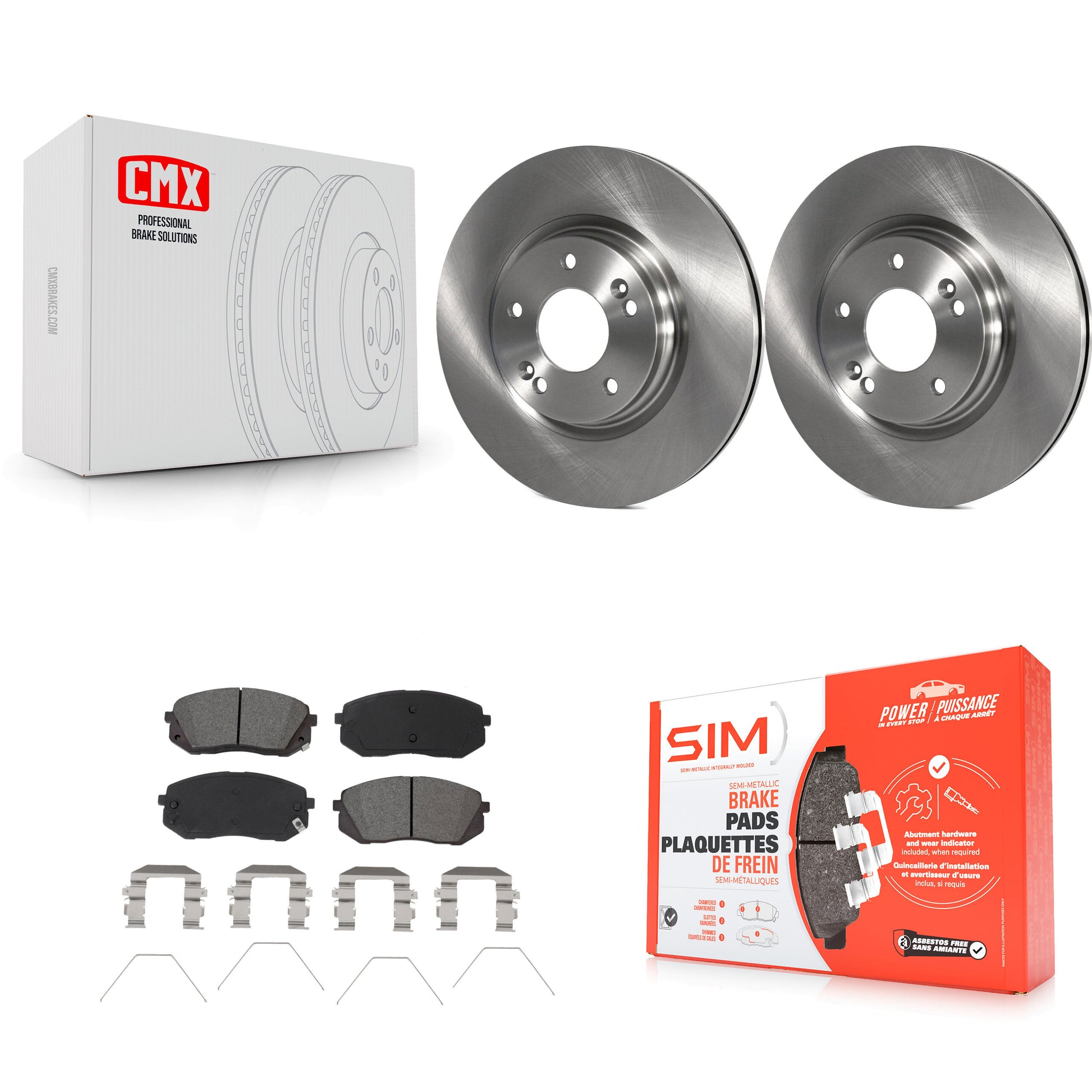 Transit Auto K8S-102885 Disc Brake Kit for 2018-2025 Hyundai Kona, Kia Seltos, Kia Forte5 & more - Front product image