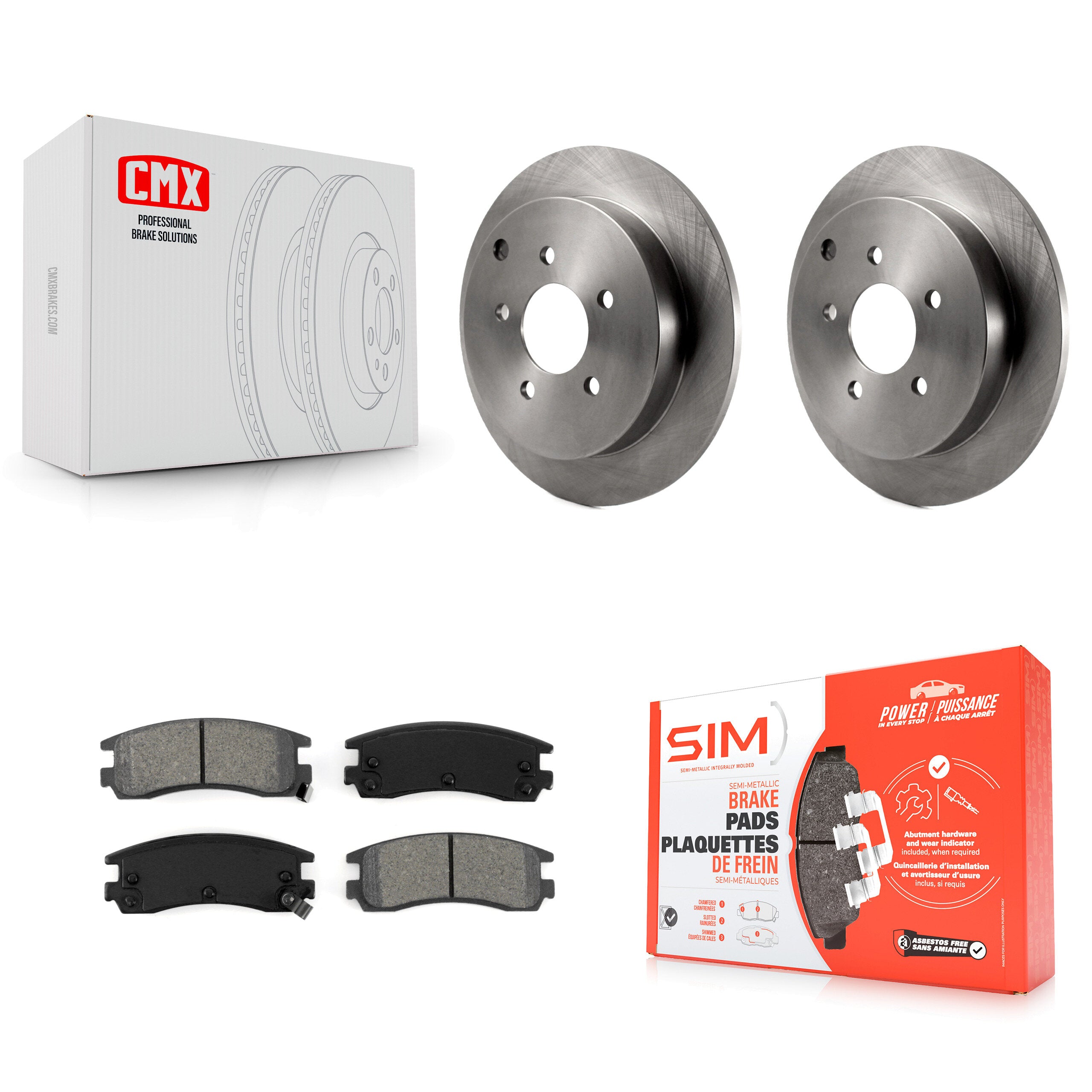 Transit Auto K8S-103005 Disc Brake Kit for 2001-2007 Buick Rendezvous, Chevrolet Venture, Oldsmobile Silhouette & more - Rear product image