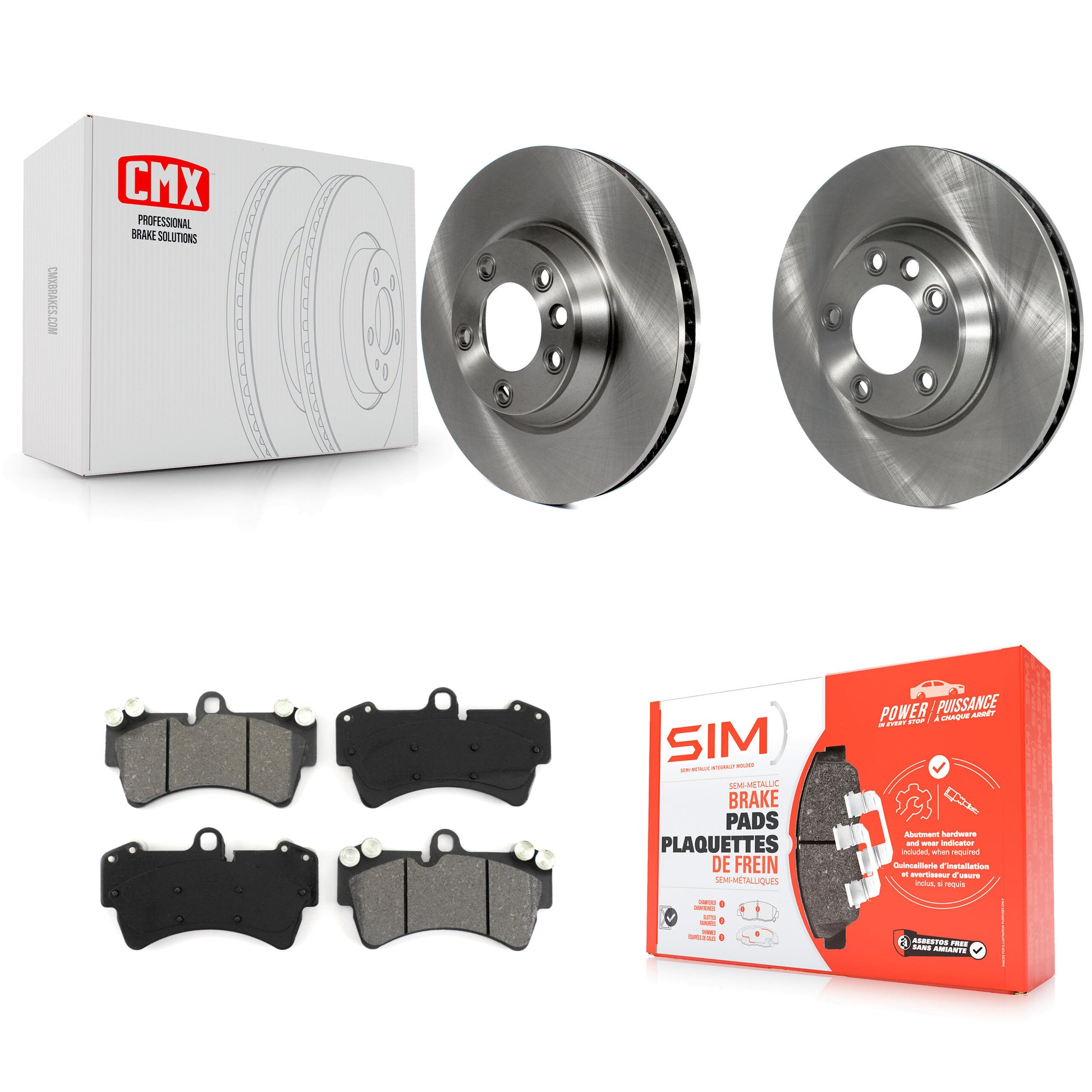Transit Auto K8S-103151 Disc Brake Kit for 2003-2015 Audi Q7, Porsche Cayenne, Volkswagen Touareg - Front product image