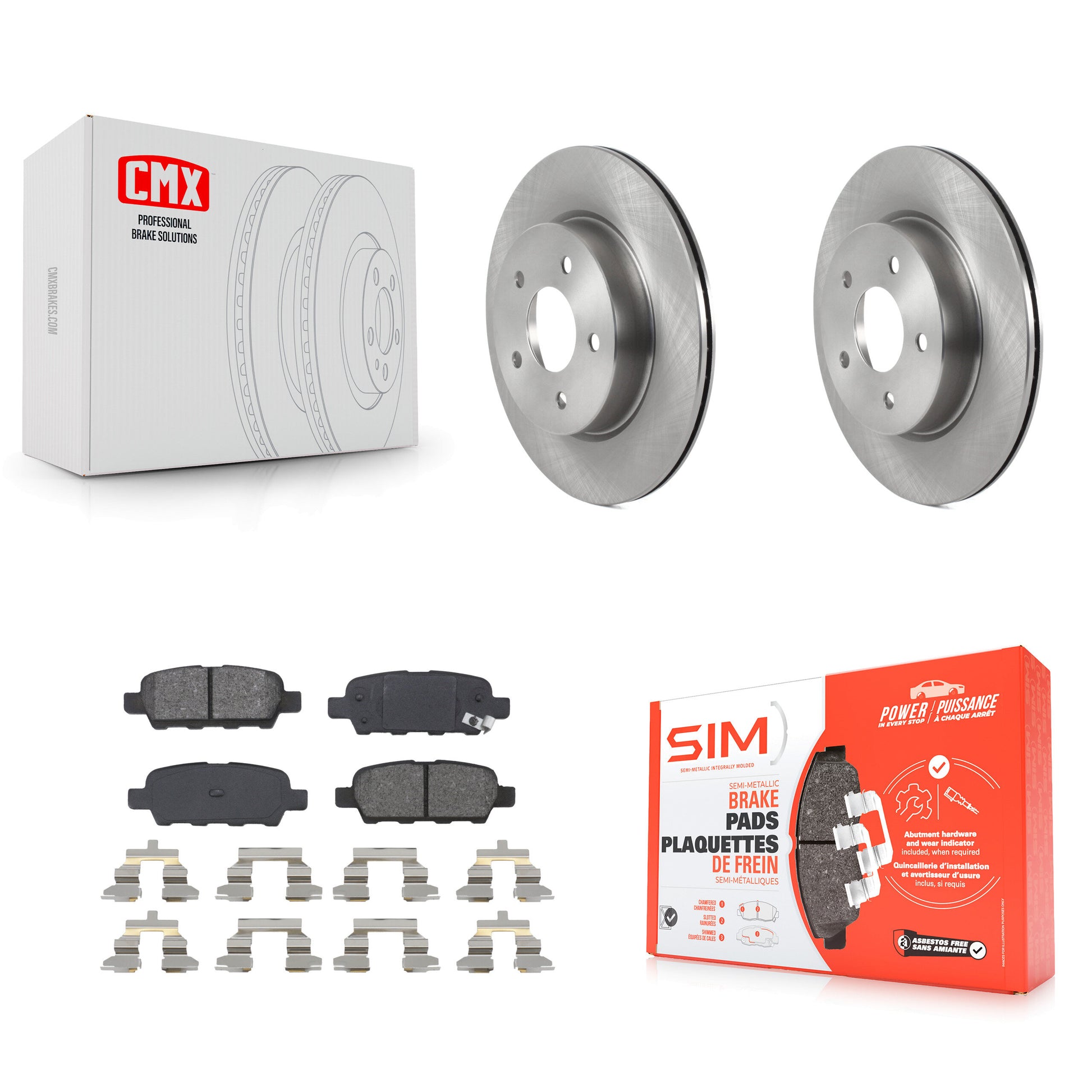 Transit Auto K8S-103564 Disc Brake Kit for 2017-2019 Nissan Rogue Sport, Nissan LEAF, Nissan Qashqai - Rear product image
