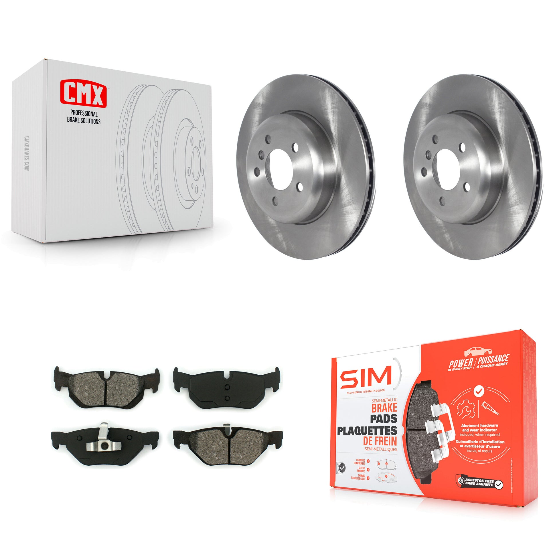 Transit Auto K8S-103606 Disc Brake Kit for 2013 BMW 328i xDrive - Rear product image
