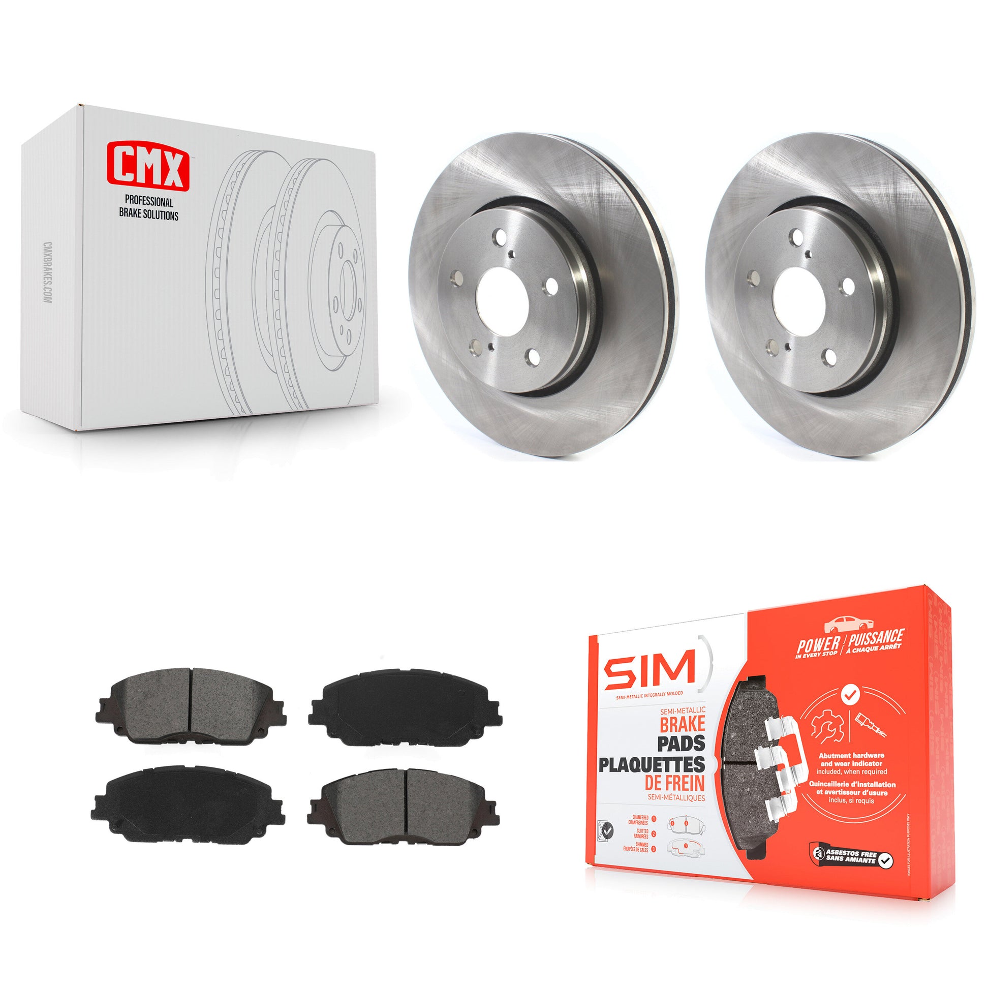 Transit Auto K8S-103656 Disc Brake Kit for 2019 Toyota C-HR - Front product image