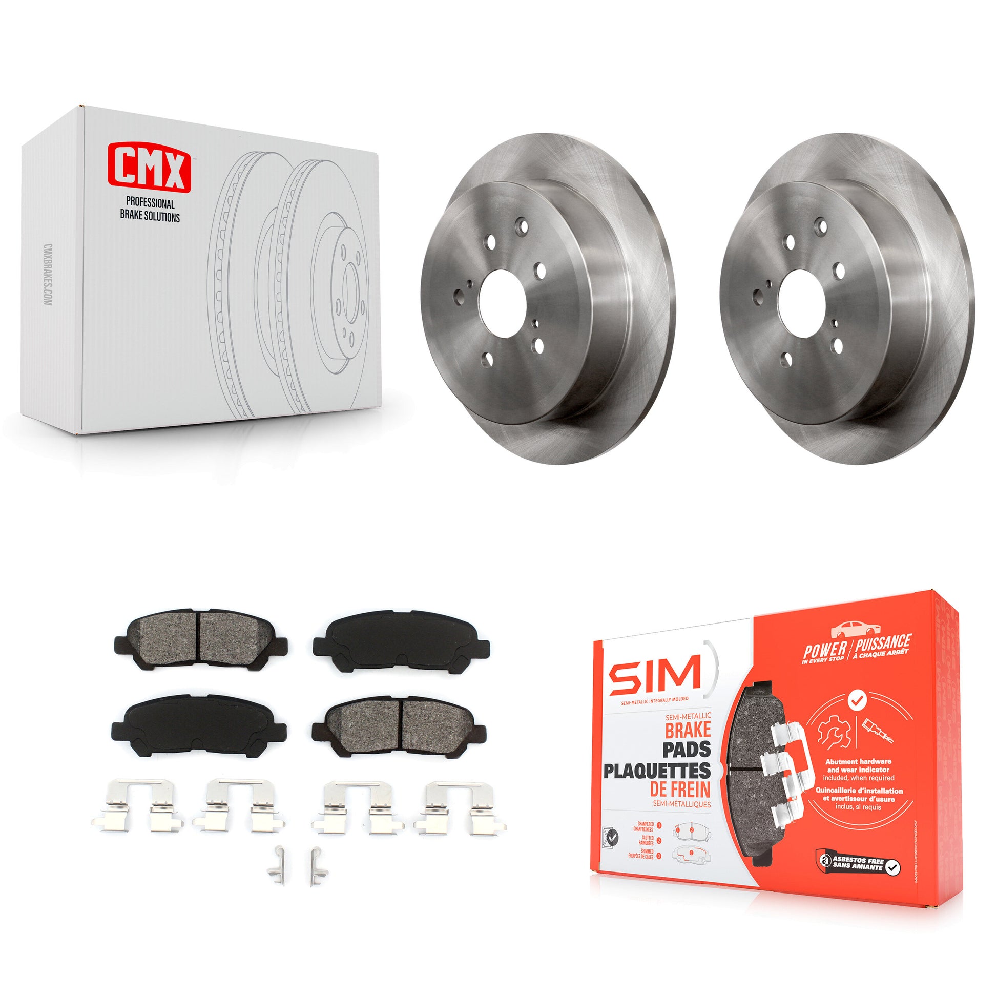 Transit Auto K8S-103775 Disc Brake Kit for 2014 Toyota Highlander - Rear product image