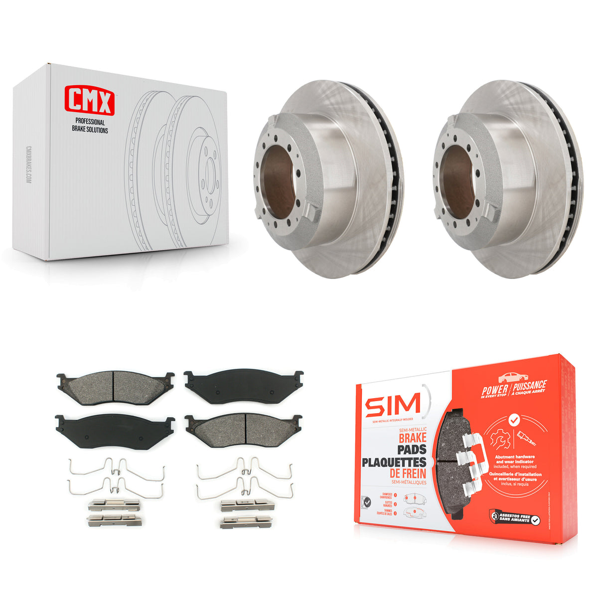 Transit Auto K8S-103805 Disc Brake Kit for 2005-2018 IC Corporation AE School Bus, IC Corporation AC Commercial Bus, Ford F-450 Super Duty & more - Rear product image
