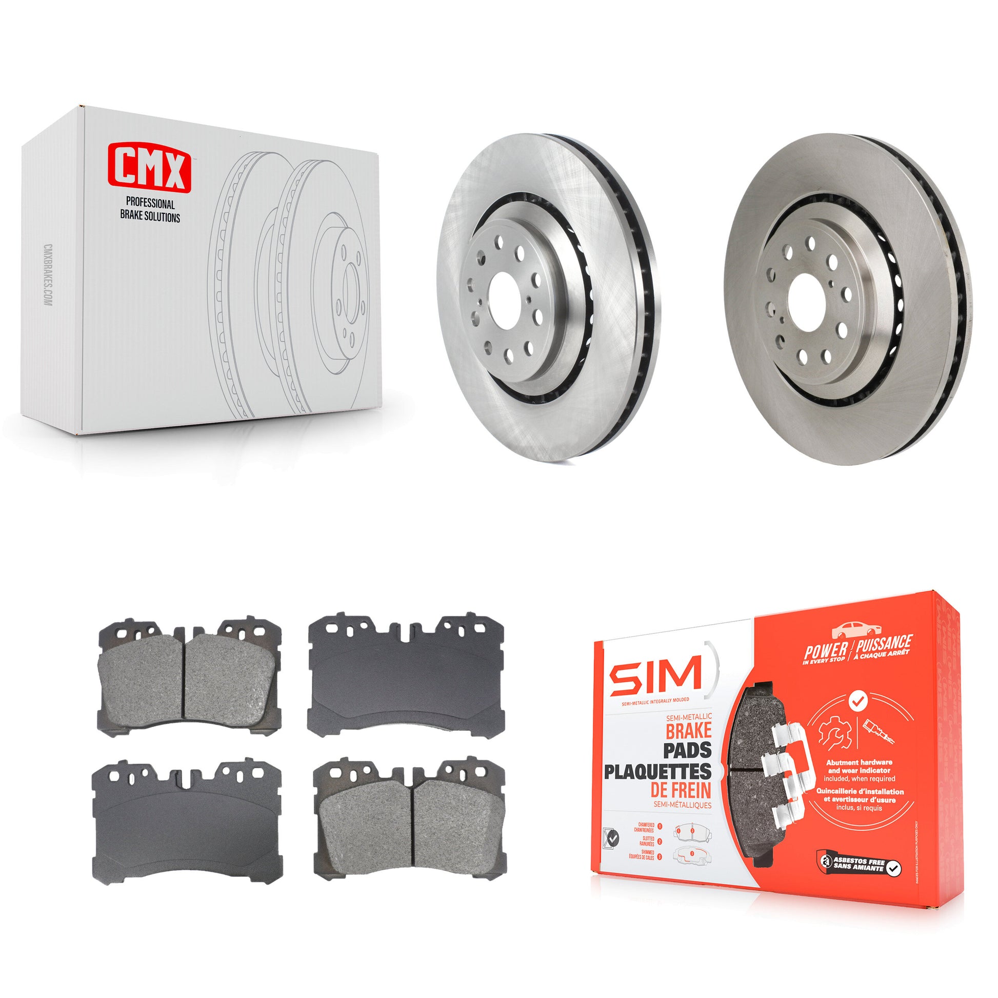 Transit Auto K8S-103843 Disc Brake Kit for 2007-2023 Lexus LS500h, Lexus LS500, Lexus LS460 & more - Front product image