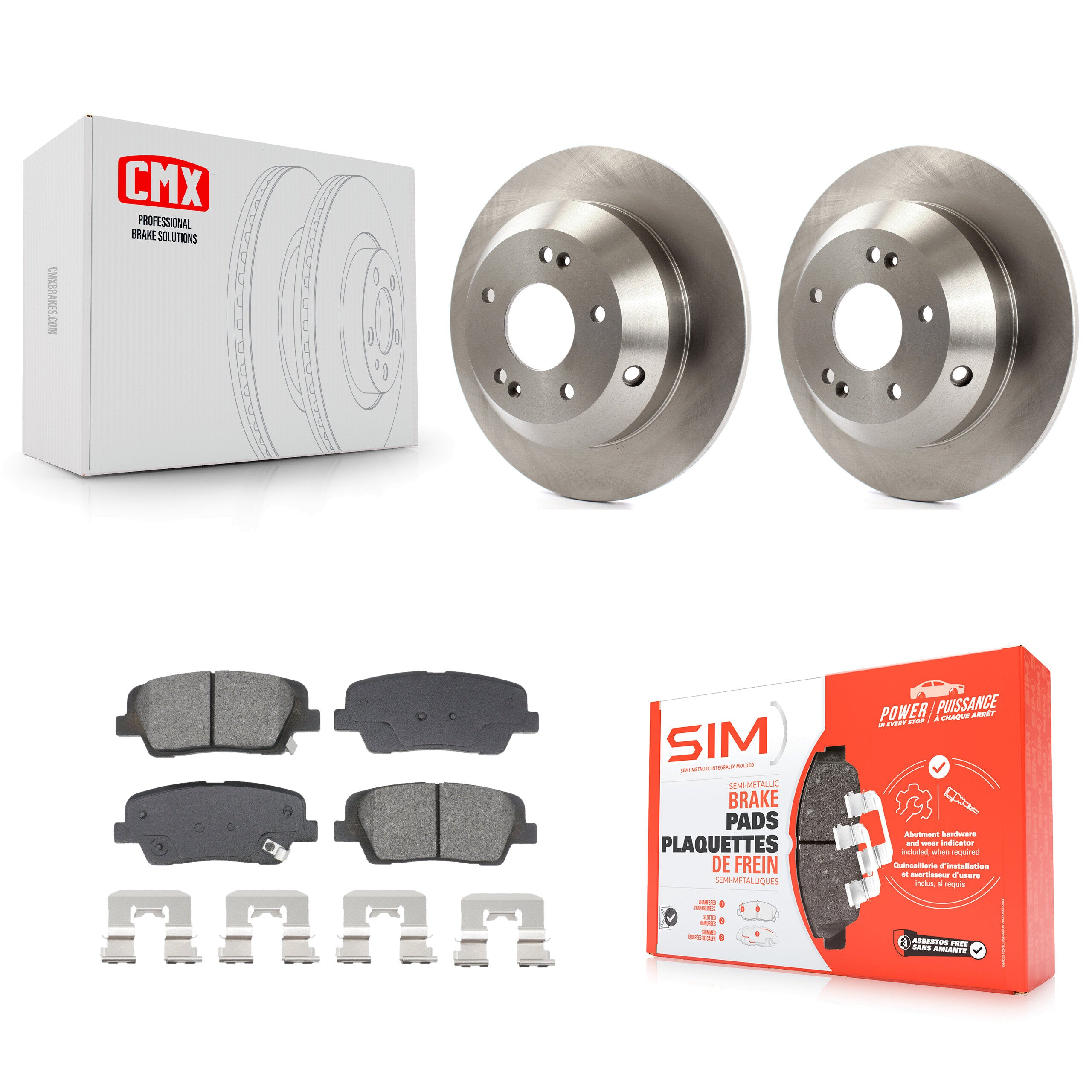 Transit Auto K8S-103844 Disc Brake Kit for 2010-2016 Kia Sorento, Hyundai Santa Fe Sport, Hyundai Santa Fe XL & more - Rear product image