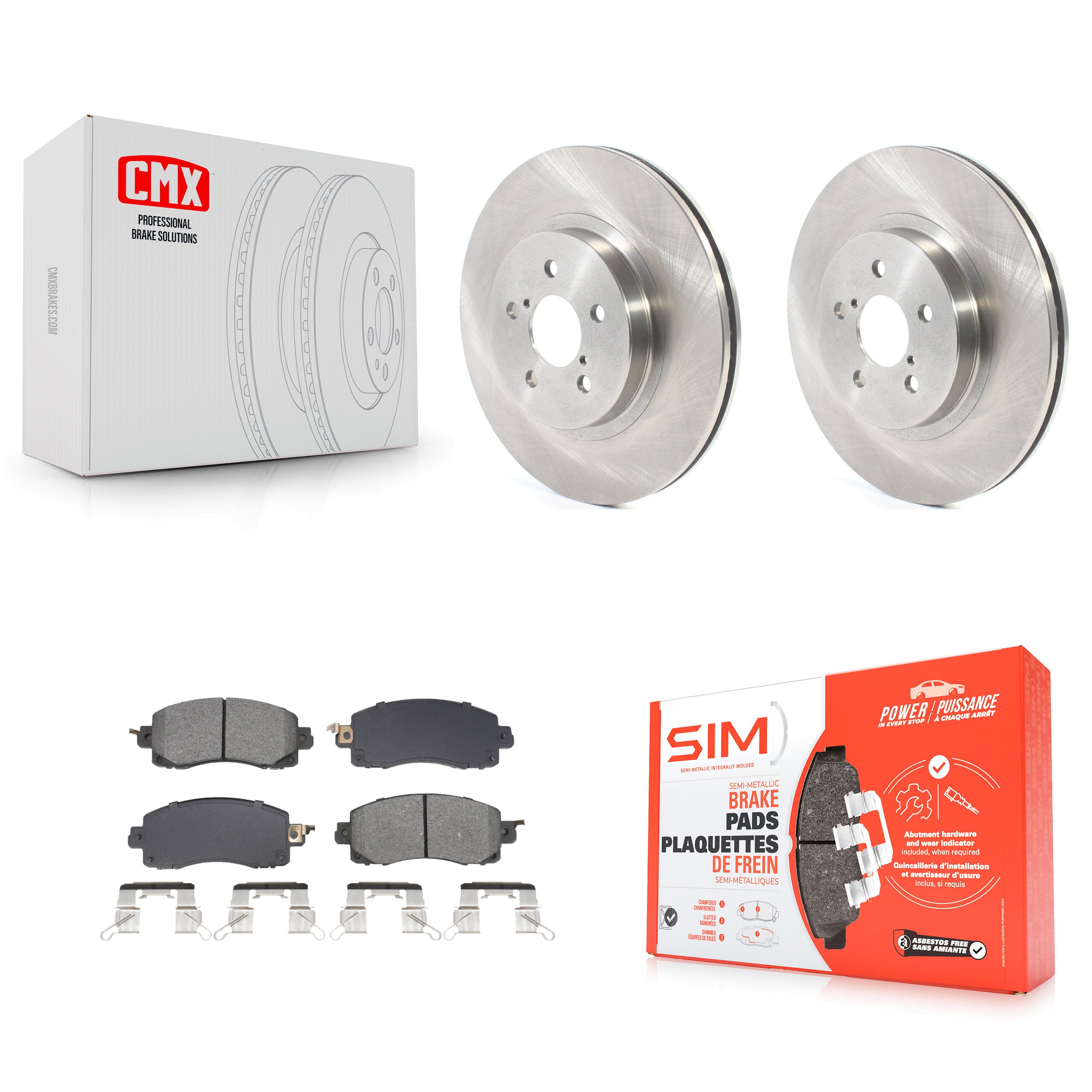 Transit Auto K8S-103971 Disc Brake Kit for 2017-2023 Subaru Crosstrek, Subaru Impreza - Front product image