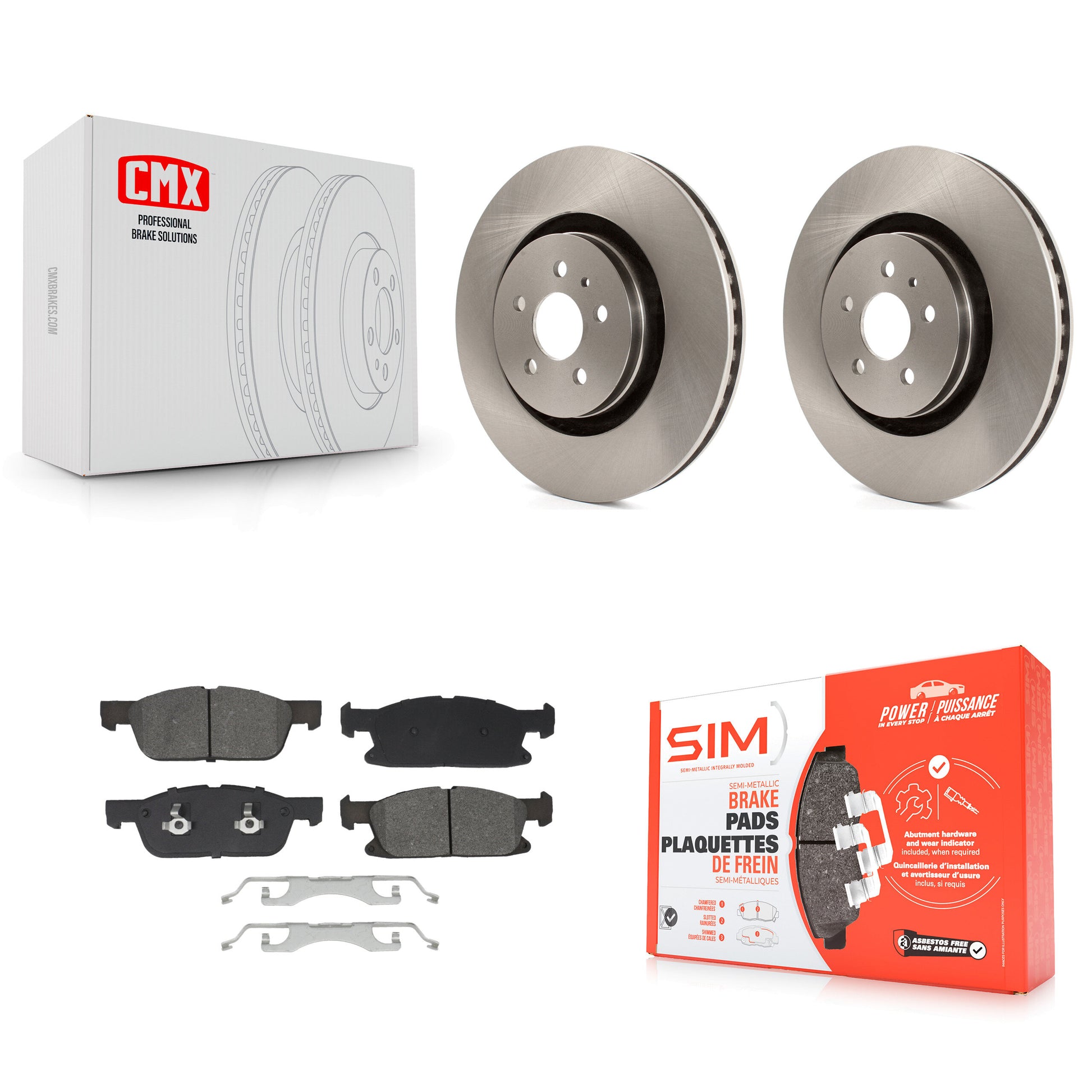 Transit Auto K8S-103974 Disc Brake Kit for 2017-2020 Ford Fusion, Lincoln Continental, Lincoln MKZ - Front product image