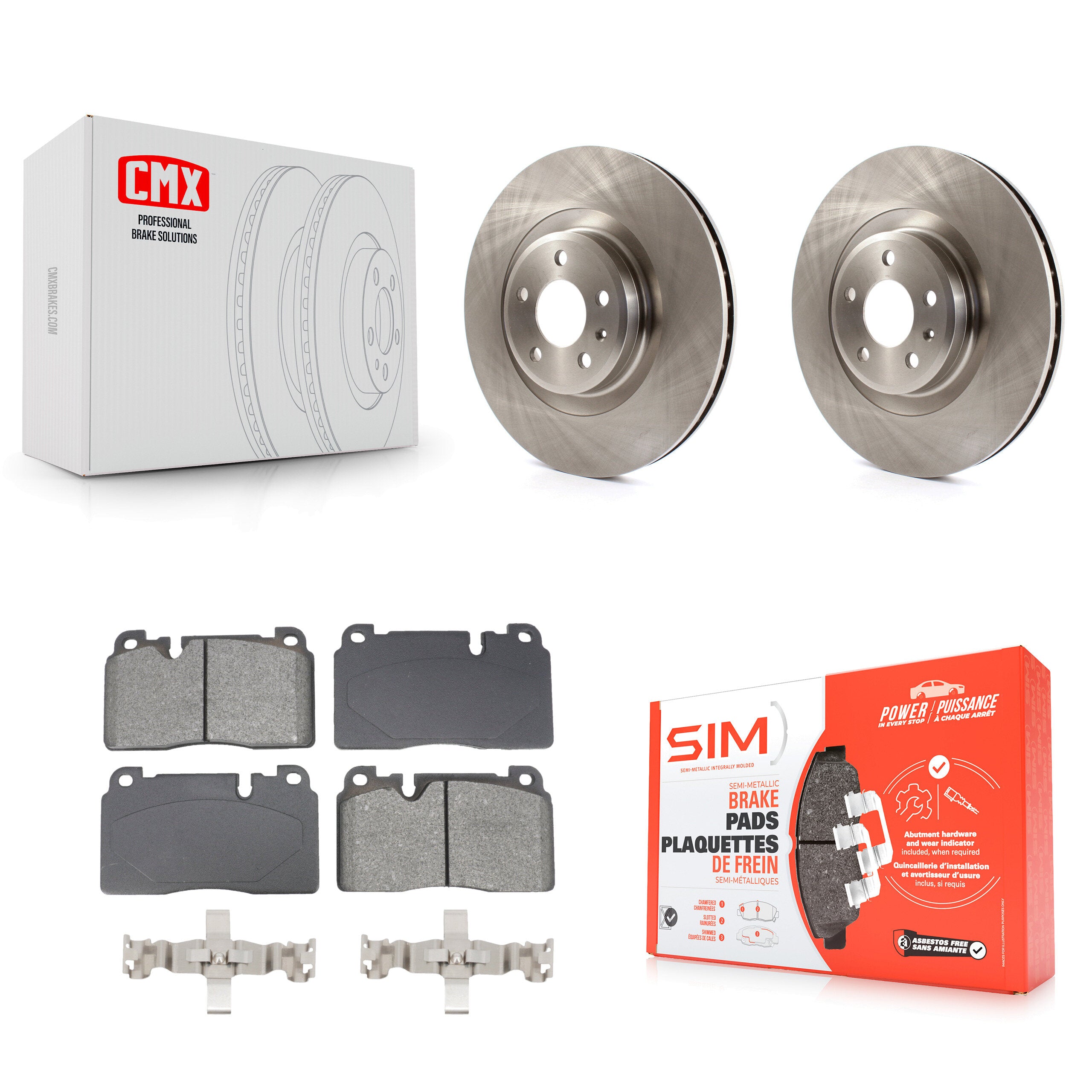 Transit Auto K8S-103985 Disc Brake Kit for 2013-2017 Audi Q5 - Front product image