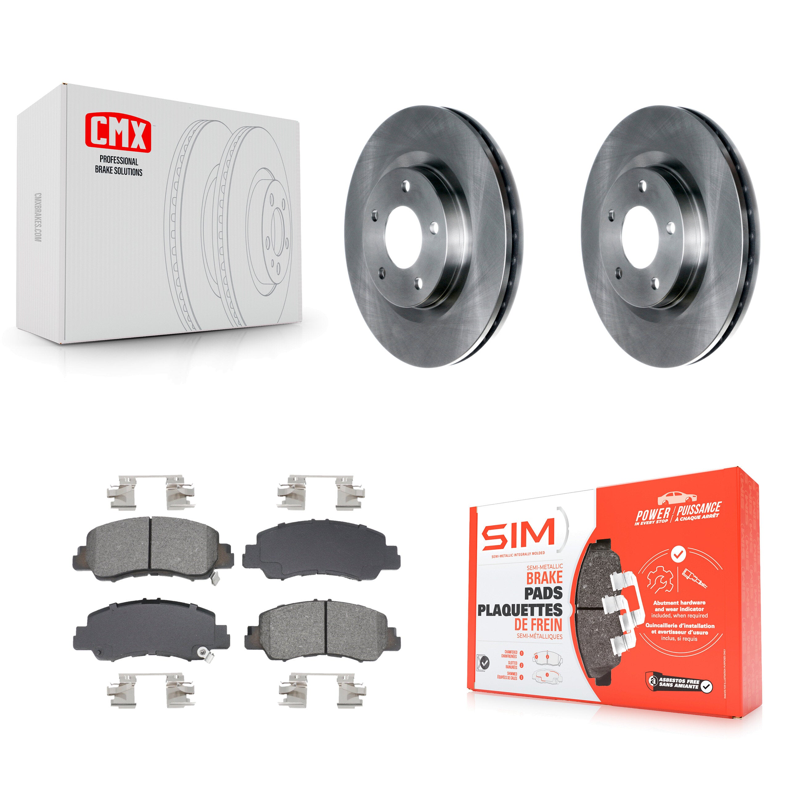 Transit Auto K8S-103990 Disc Brake Kit for 2018-2024 Mitsubishi Eclipse Cross - Front product image