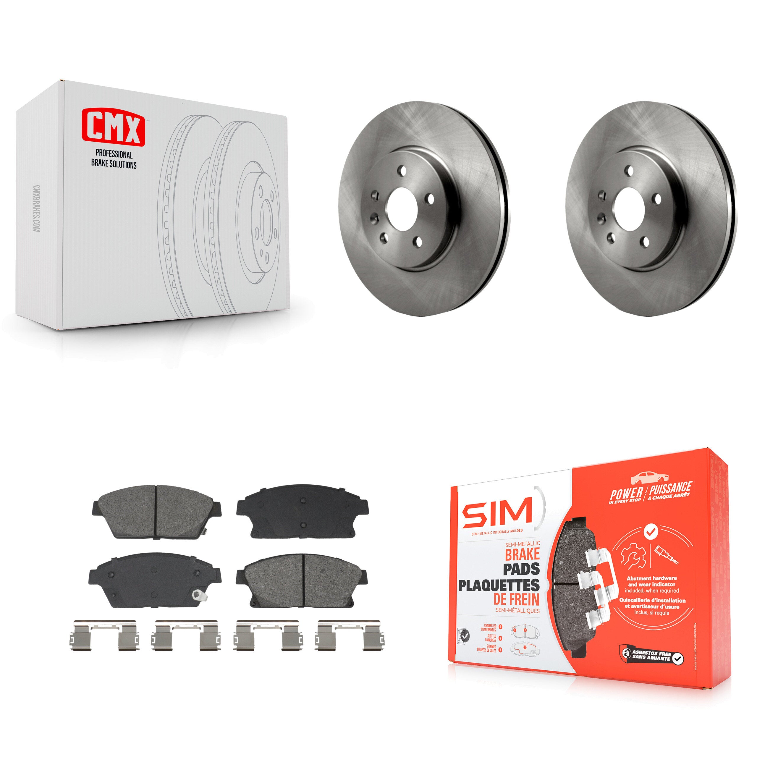 Transit Auto K8S-104009 Disc Brake Kit for 2013-2017 Buick Encore, Chevrolet Trax - Front product image