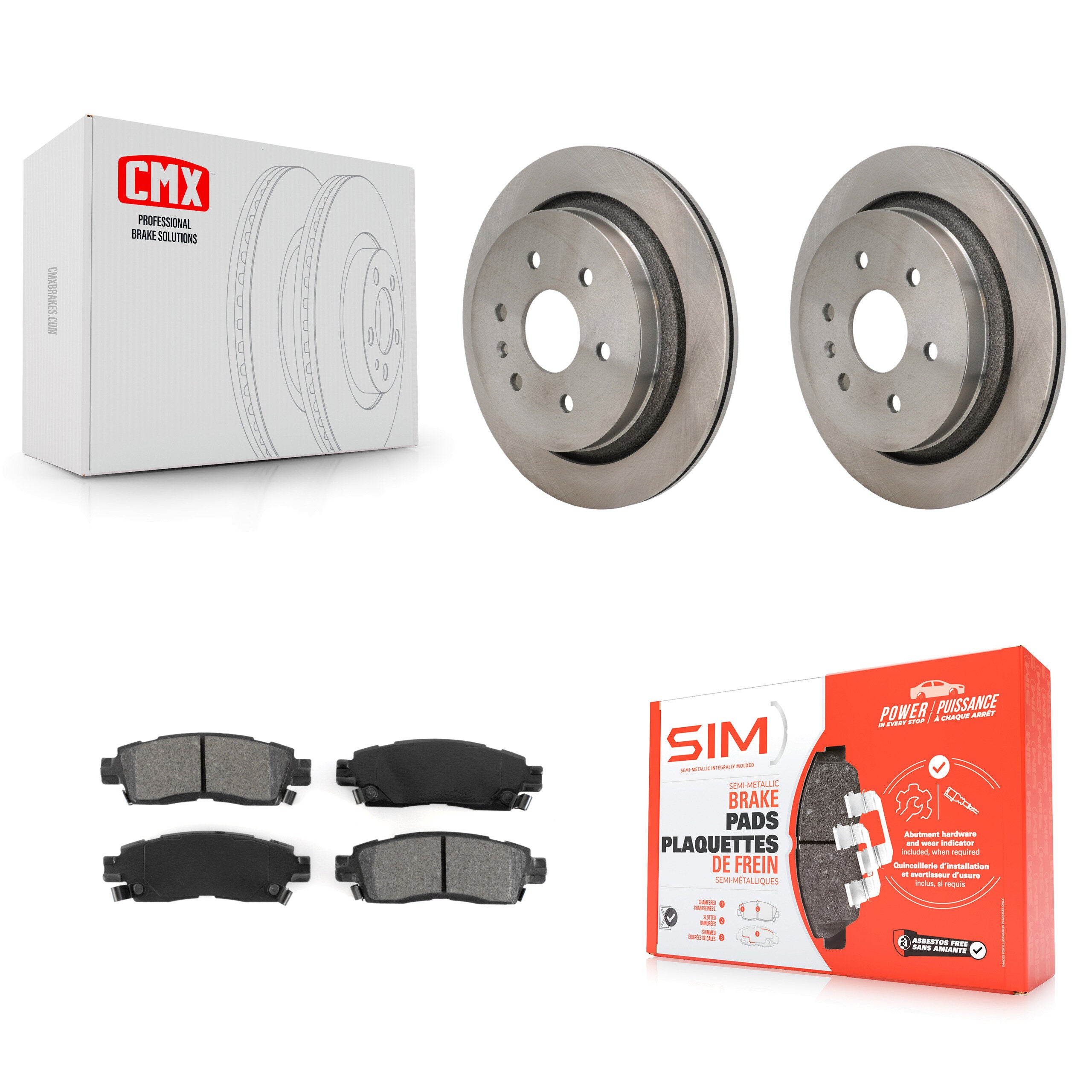 Transit Auto K8S-104019 Disc Brake Kit for 2013-2019 Cadillac XTS - Rear product image