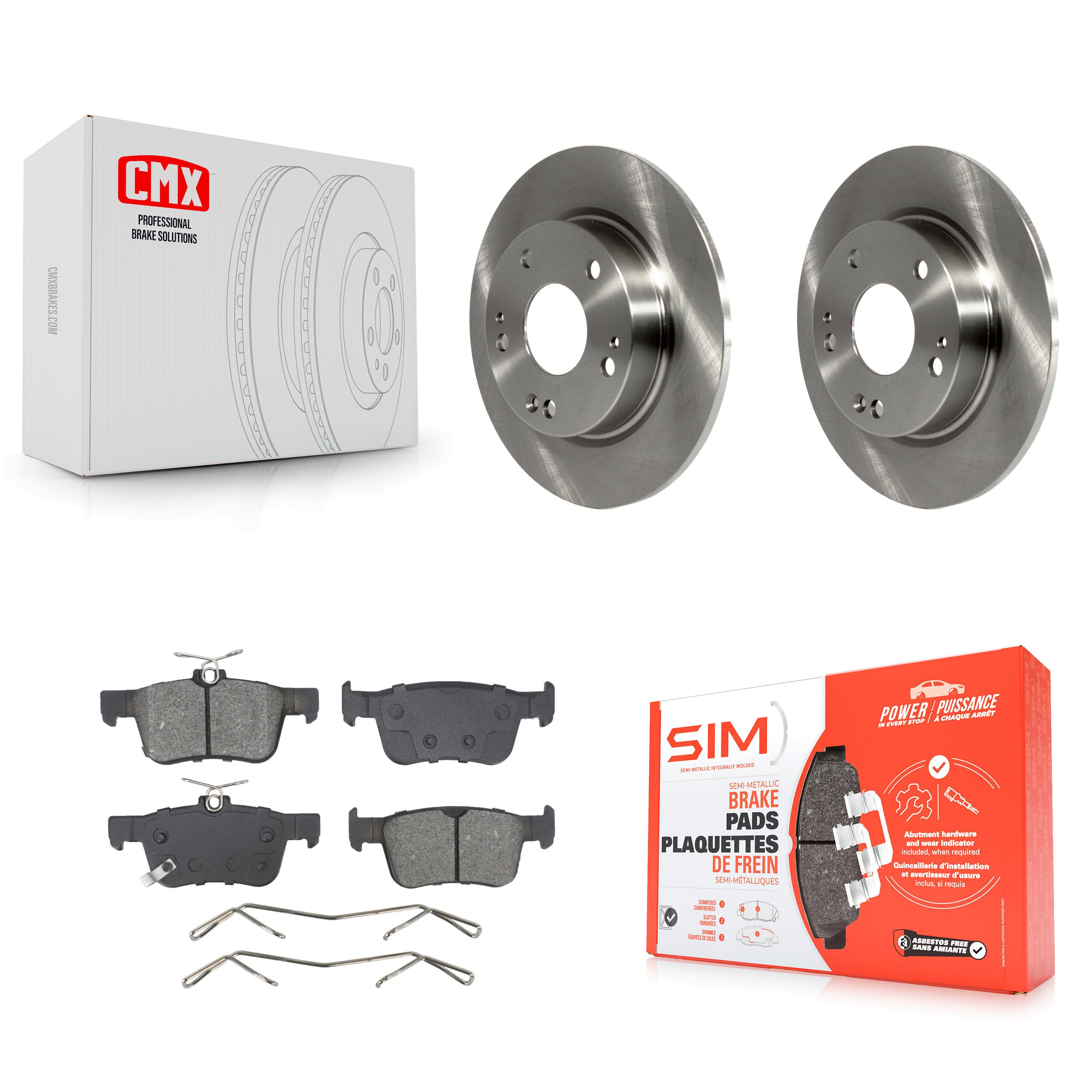 Transit Auto K8S-104048 Disc Brake Kit for 2019-2022 Honda Civic, Honda Insight - Rear product image