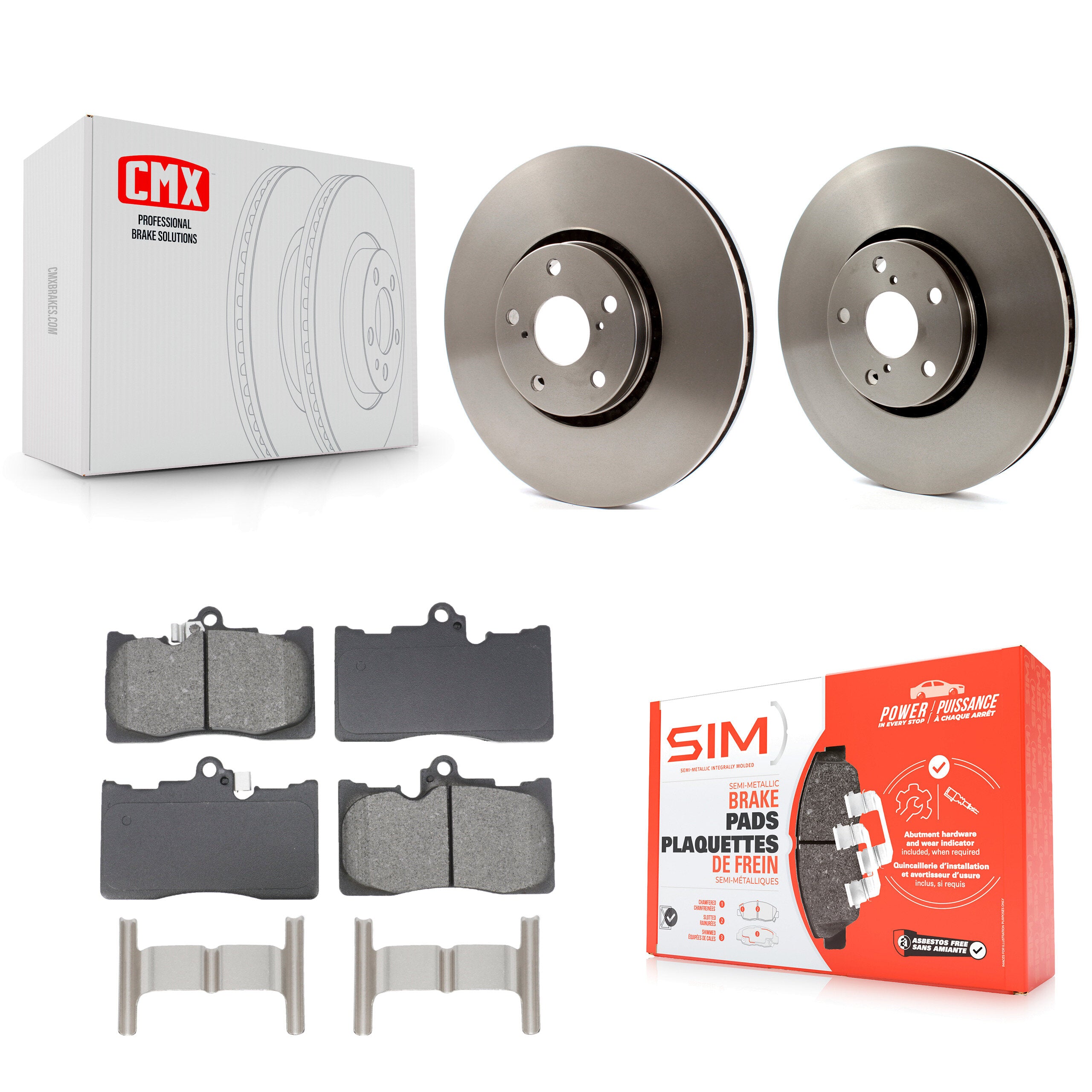 Transit Auto K8S-104097 Disc Brake Kit for 2006-2020 Lexus IS350, Lexus IS300, Lexus IS200t & more - Front product image