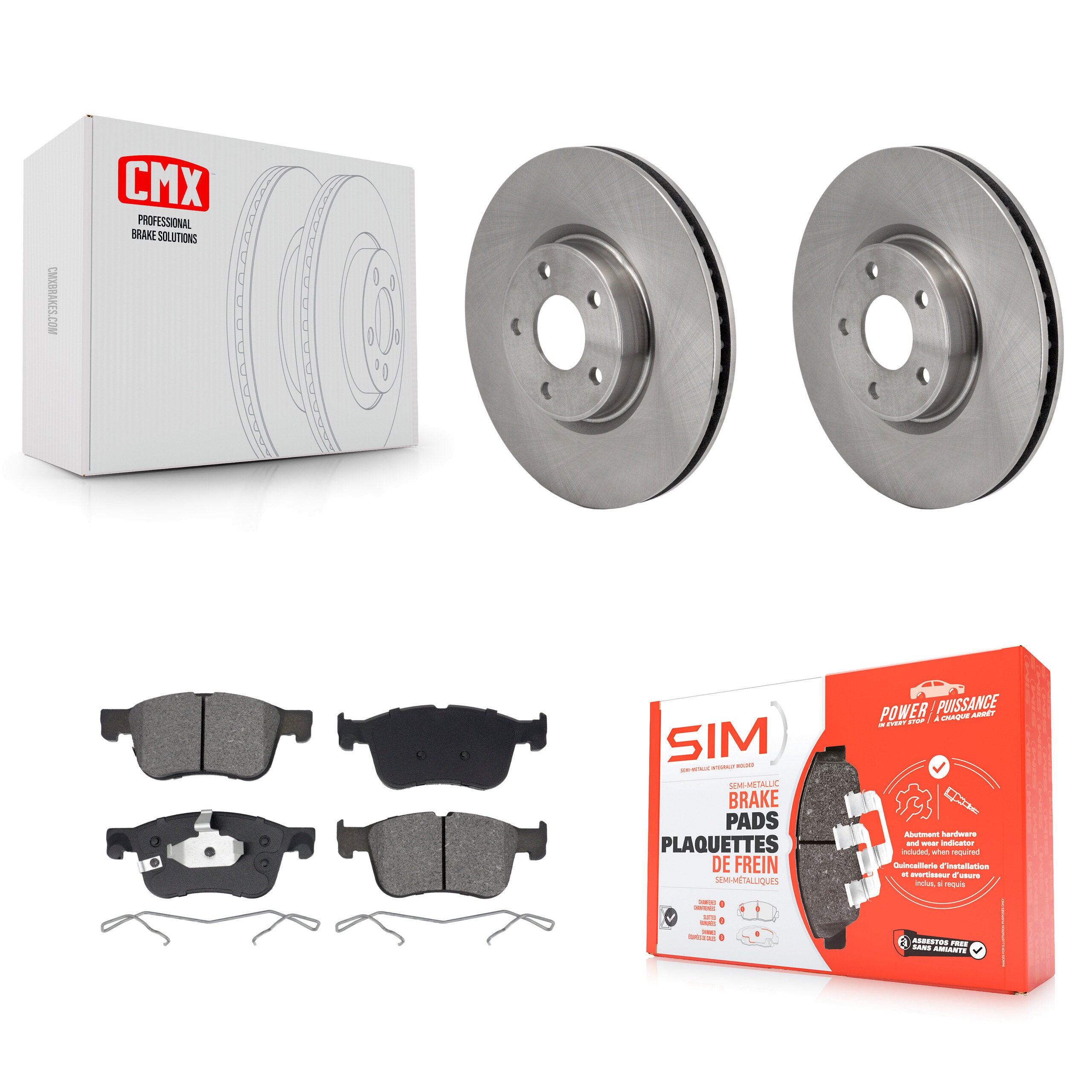 Transit Auto K8S-104145 Disc Brake Kit for 2020-2023 Ford Bronco Sport, Lincoln Corsair, Ford Escape - Front product image