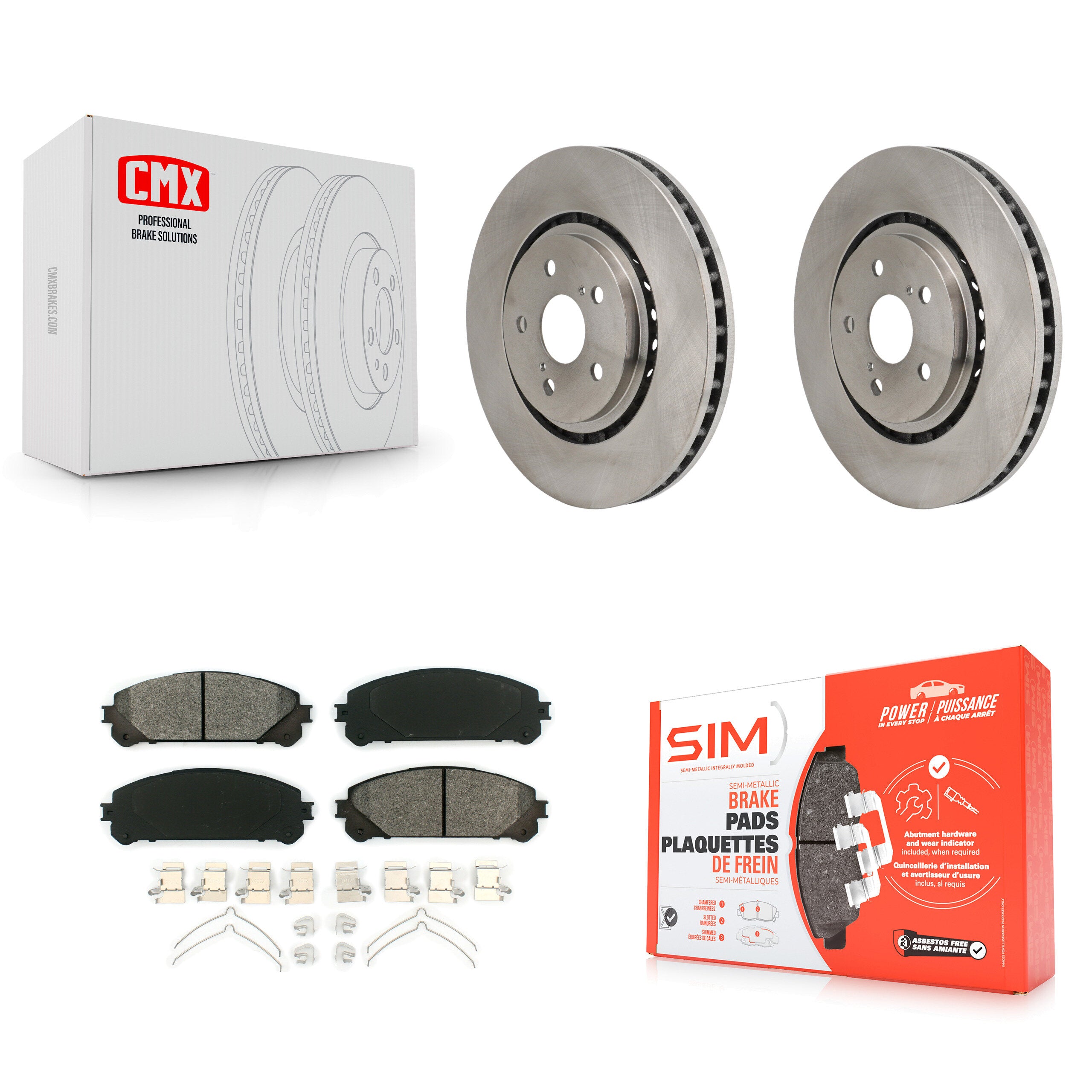 Transit Auto K8S-104150 Disc Brake Kit for 2021-2023 Lexus RZ450e, Subaru Solterra, Toyota bZ4X & more - Front product image