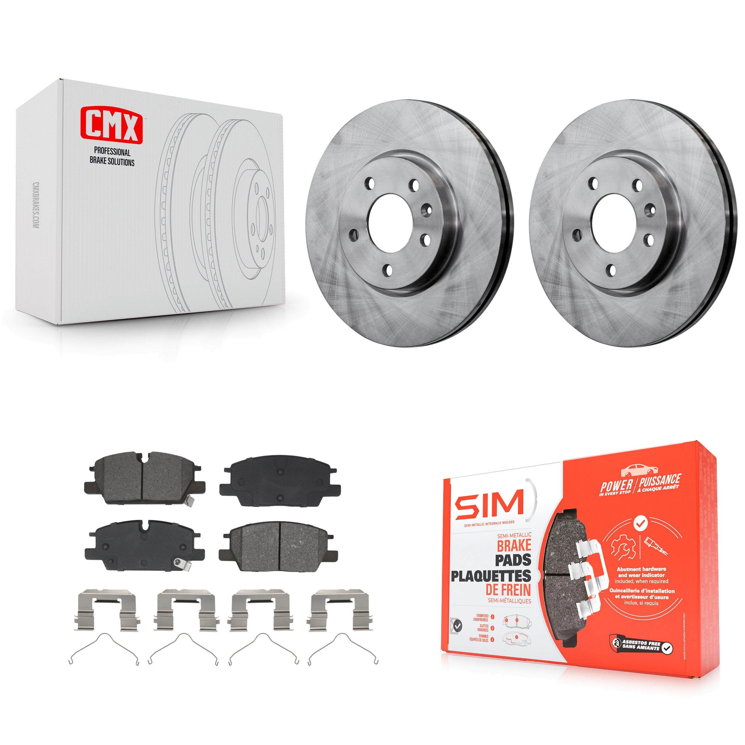 Transit Auto K8S-104152 Disc Brake Kit for 2020-2024 Buick Envista, Chevrolet Equinox, Chevrolet Trax & more - Front product image