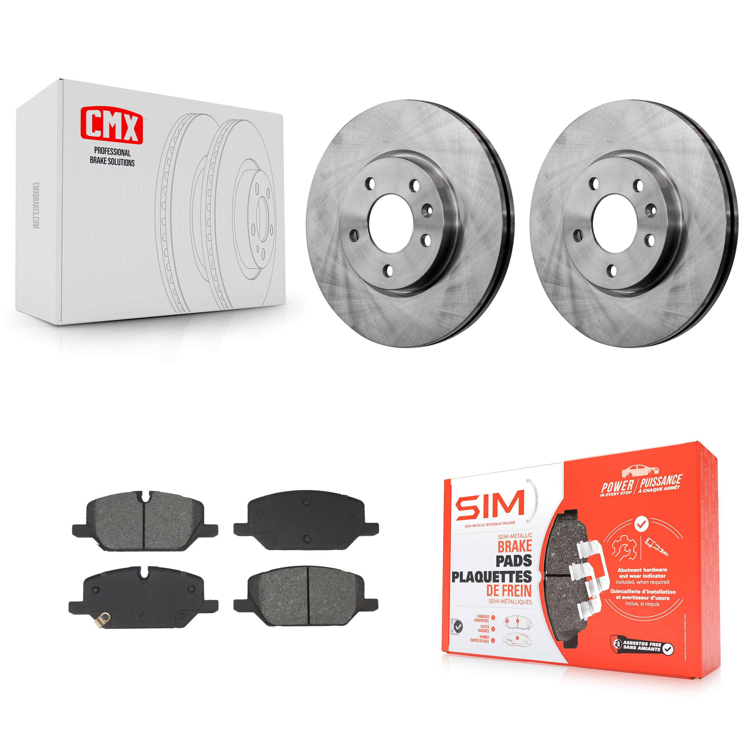 Transit Auto K8S-104154 Disc Brake Kit for 2022-2023 GMC Terrain - Front product image