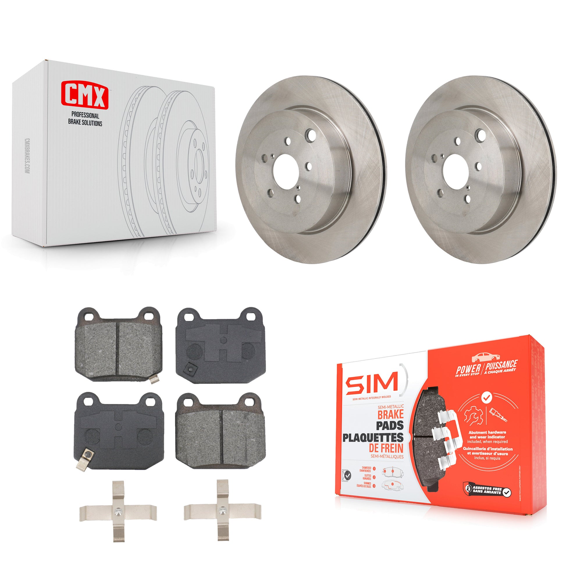 Transit Auto K8S-104185 Disc Brake Kit for 2017-2020 Toyota 86, Subaru BRZ - Rear product image