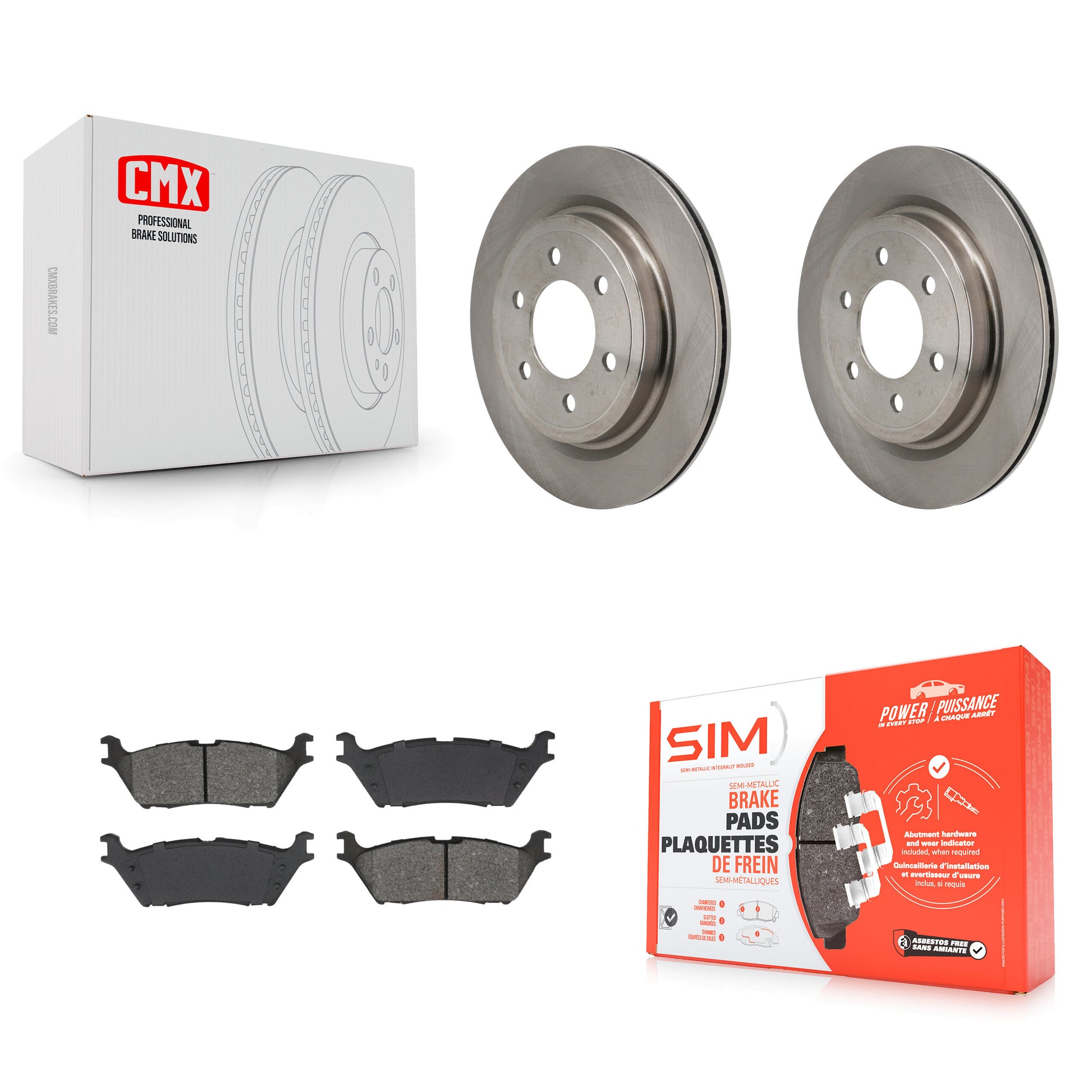 Transit Auto K8S-104191 Disc Brake Kit for 2021-2025 Ford F-150 Lightning, Ford Expedition, Lincoln Navigator & more - Rear product image