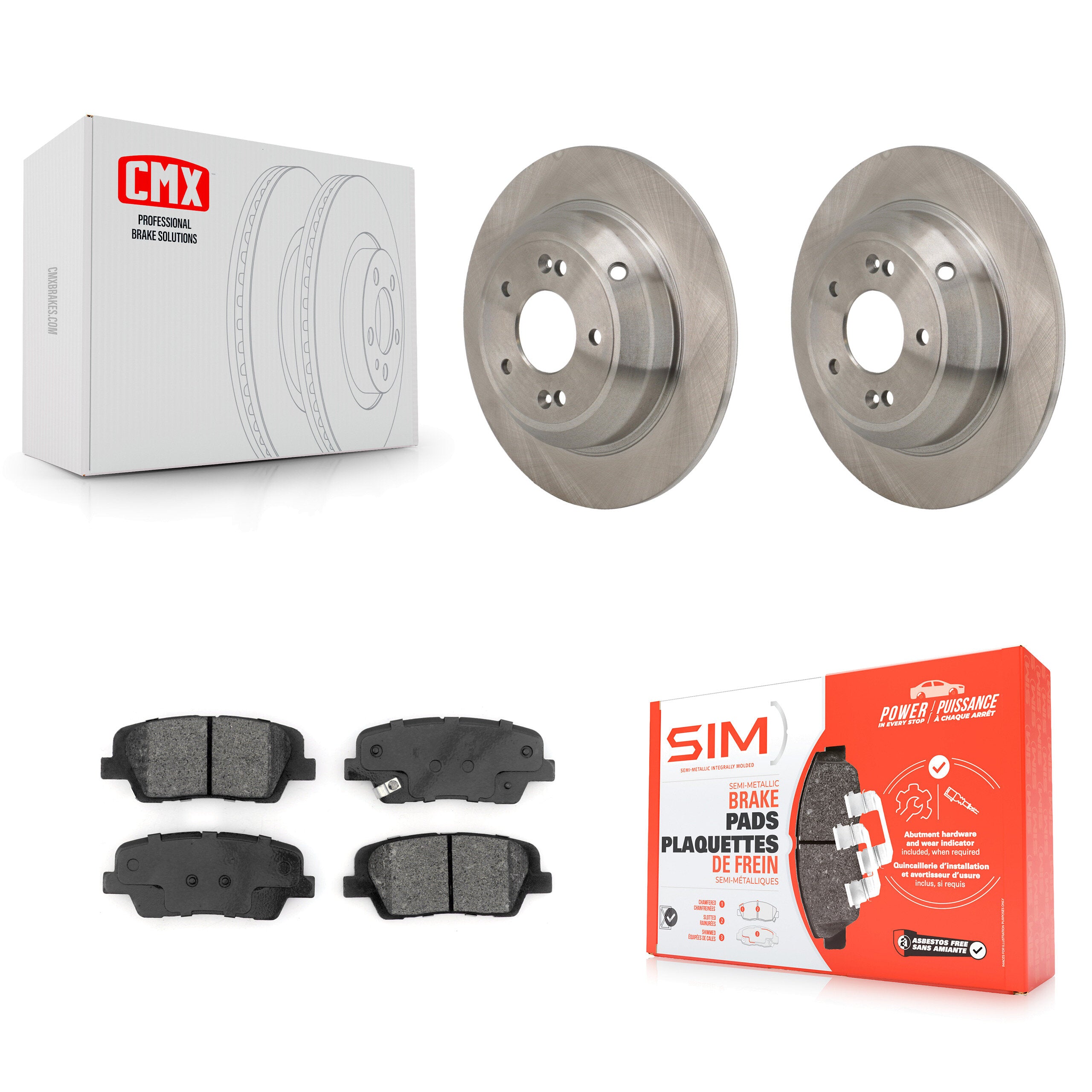 Transit Auto K8S-104207 Disc Brake Kit for 2018-2023 Genesis G70, Kia Stinger - Rear product image