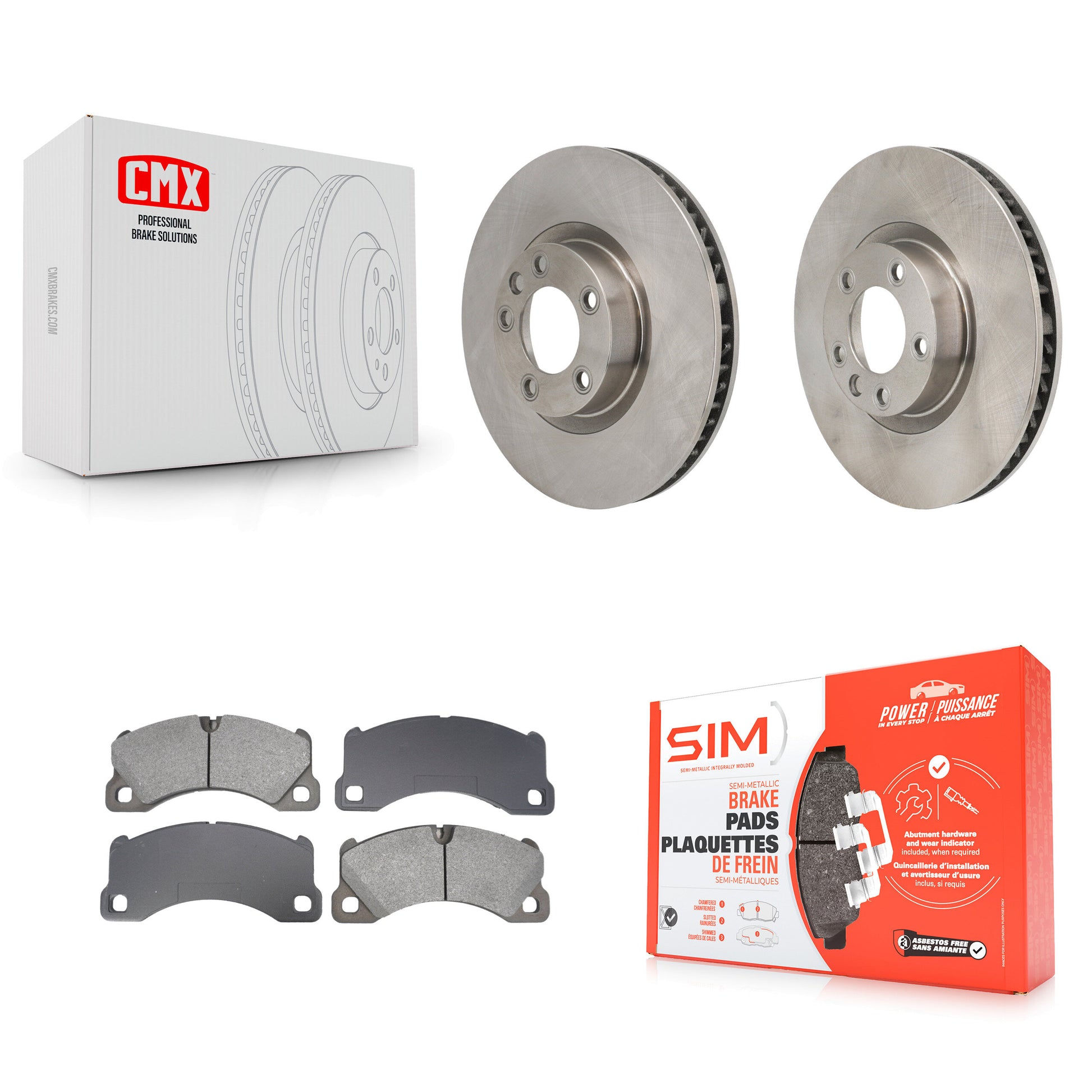 Transit Auto K8S-104240 Disc Brake Kit for 2011-2018 Porsche Cayenne, Volkswagen Touareg - Front product image