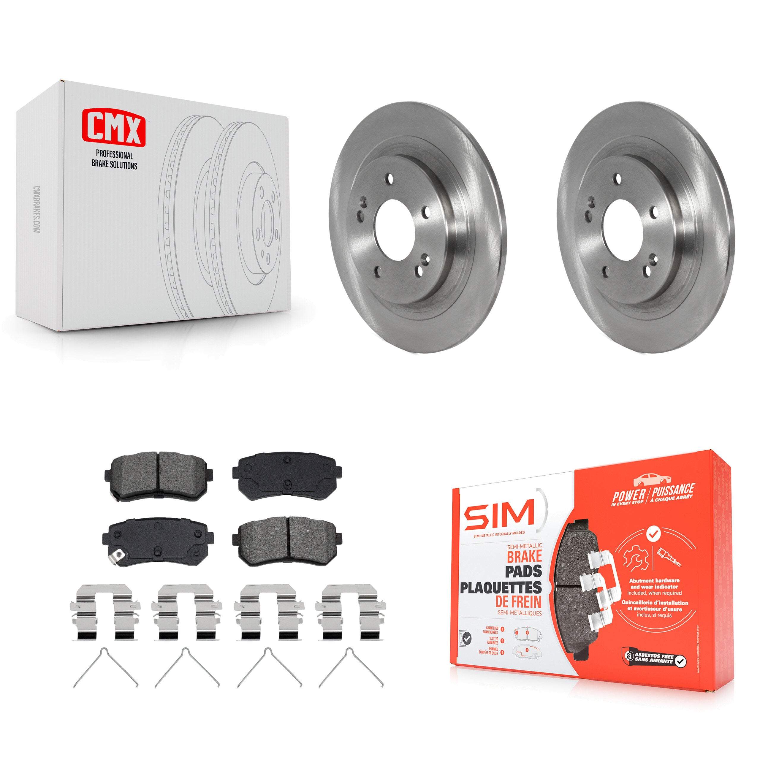 Transit Auto K8S-104269 Disc Brake Kit for 2018-2024 Hyundai Kona, Kia Seltos - Rear product image