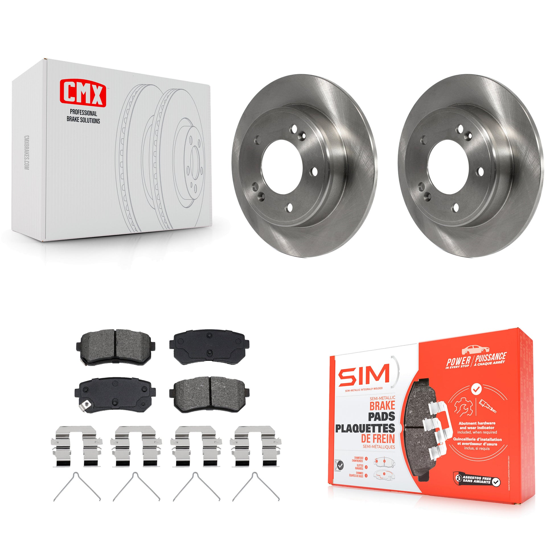 Transit Auto K8S-104270 Disc Brake Kit for 2018-2023 Hyundai Kona, Kia Seltos - Rear product image