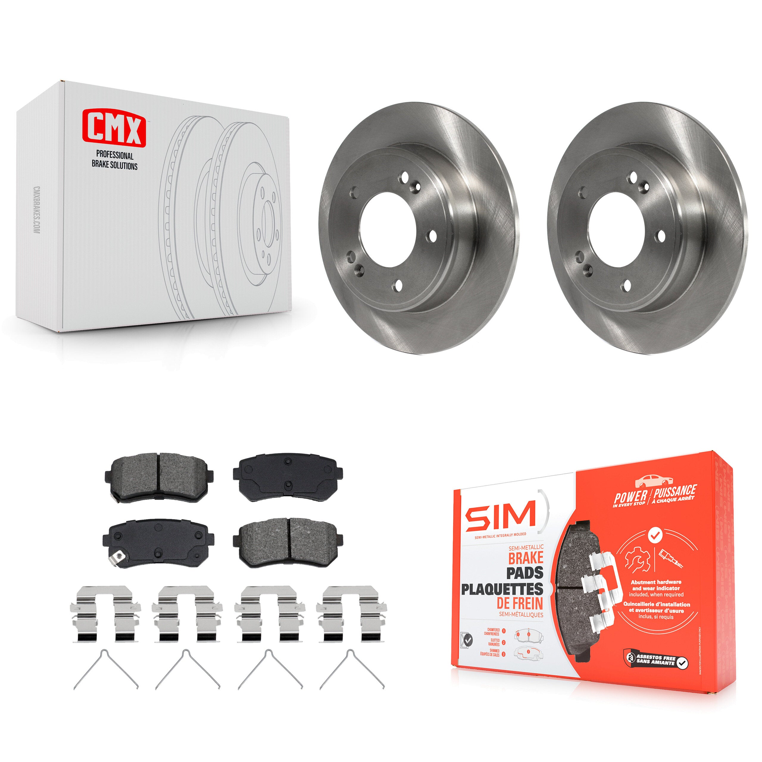 Transit Auto K8S-104270 Disc Brake Kit for 2018-2023 Hyundai Kona, Kia Seltos - Rear product image