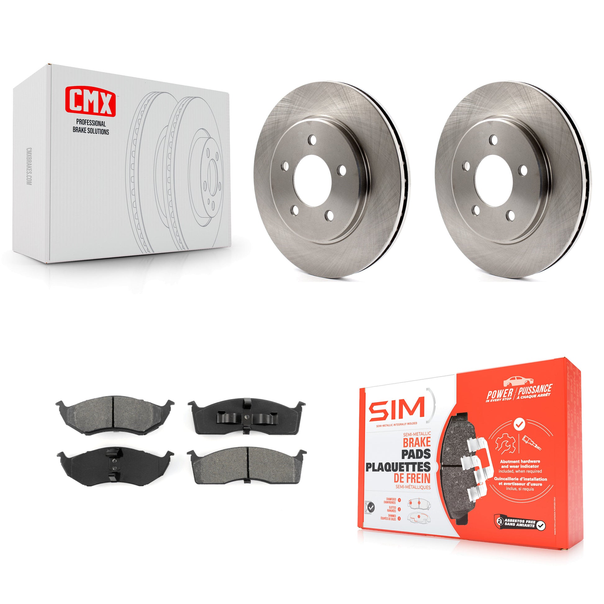 Transit Auto K8S-104995 Disc Brake Kit for 1996-2002 Chrysler Prowler, Chrysler Grand Voyager, Chrysler Voyager & more - Front product image