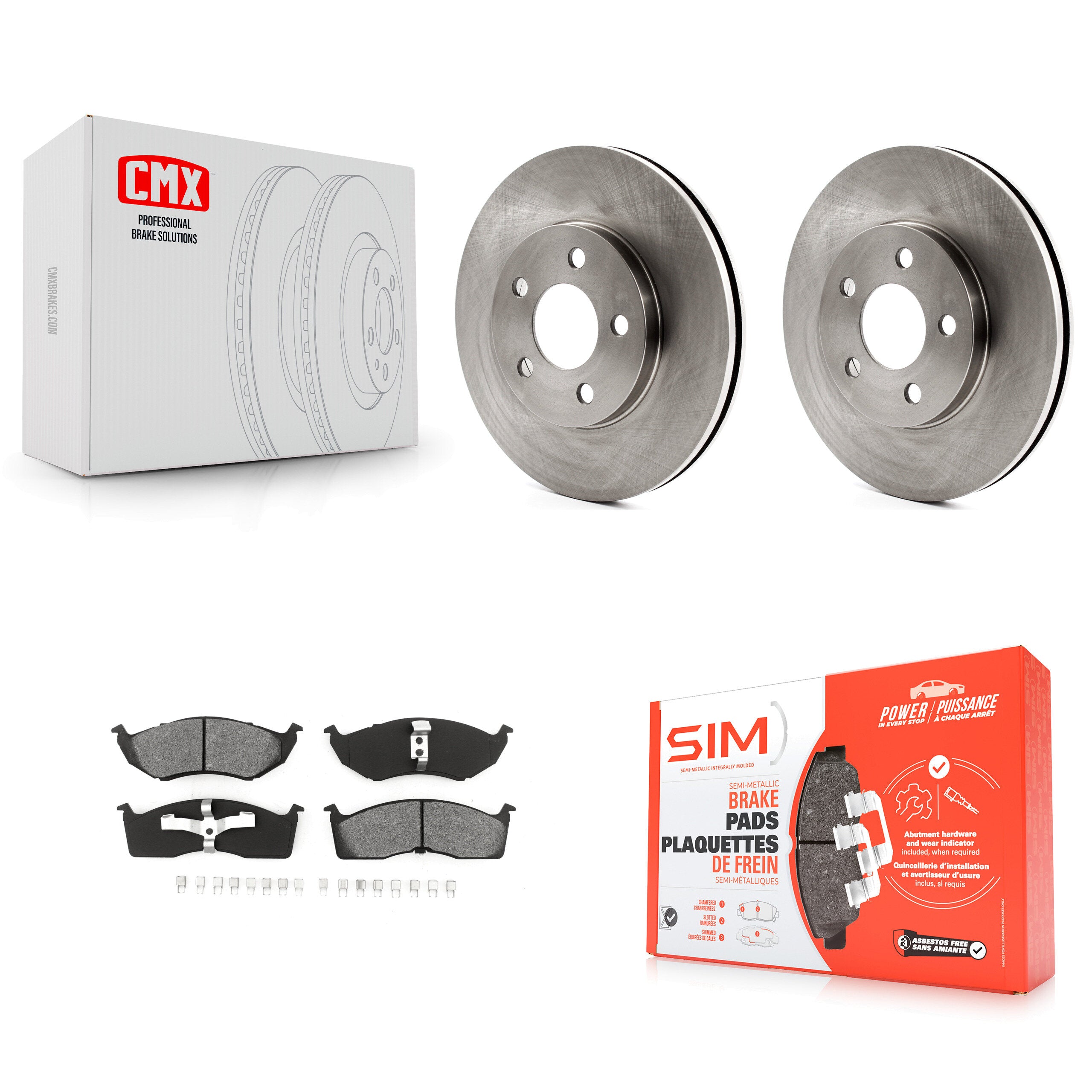 Transit Auto K8S-104999 Disc Brake Kit for 2000-2005 Dodge Neon, Dodge SX 2.0, Chrysler Neon & more - Front product image