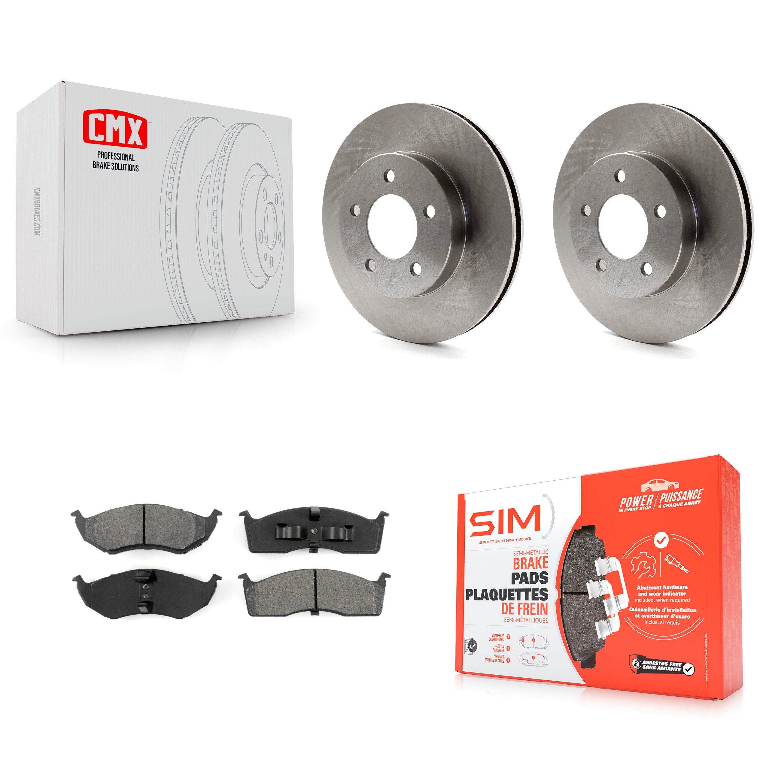 Transit Auto K8S-105002 Disc Brake Kit for 1993-1997 Chrysler LHS, Chrysler New Yorker, Chrysler Concorde & more - Front product image