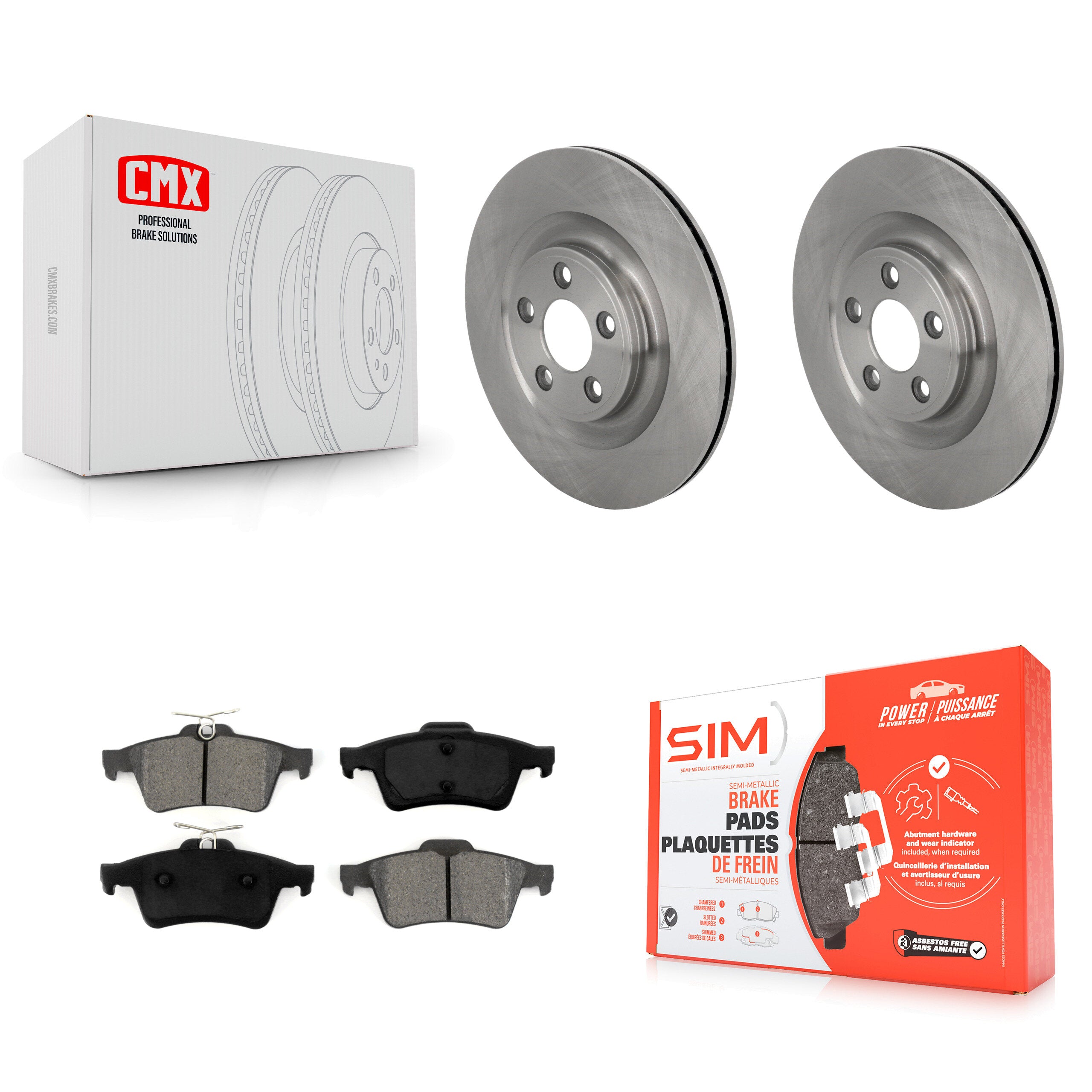 Transit Auto K8S-105050 Disc Brake Kit for 2016 Jaguar XJ - Rear product image