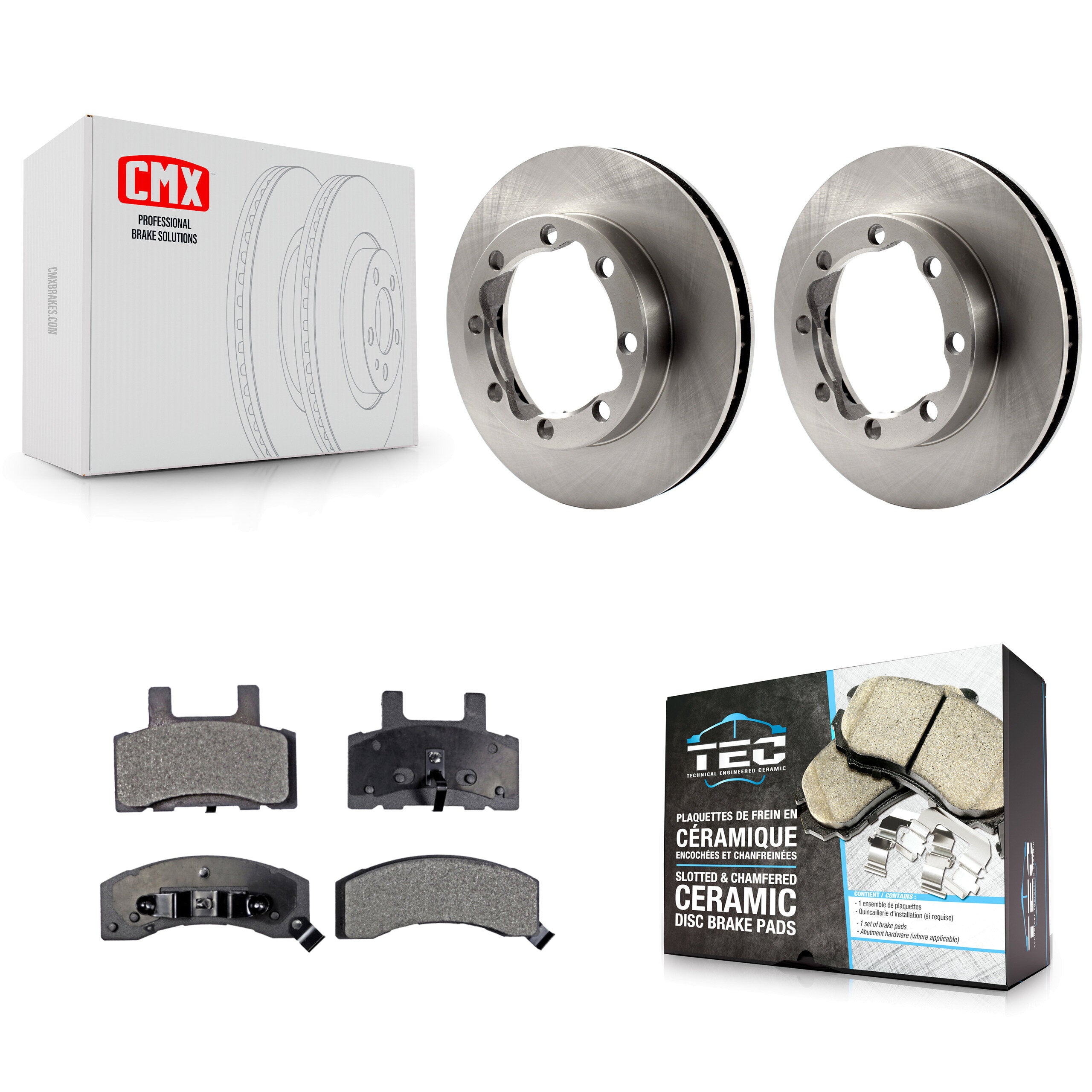 Transit Auto K8T-100010 Disc Brake Kit for 1988-2000 Chevrolet K3500, Chevrolet K2500 Suburban, Chevrolet Tahoe & more - Front product image