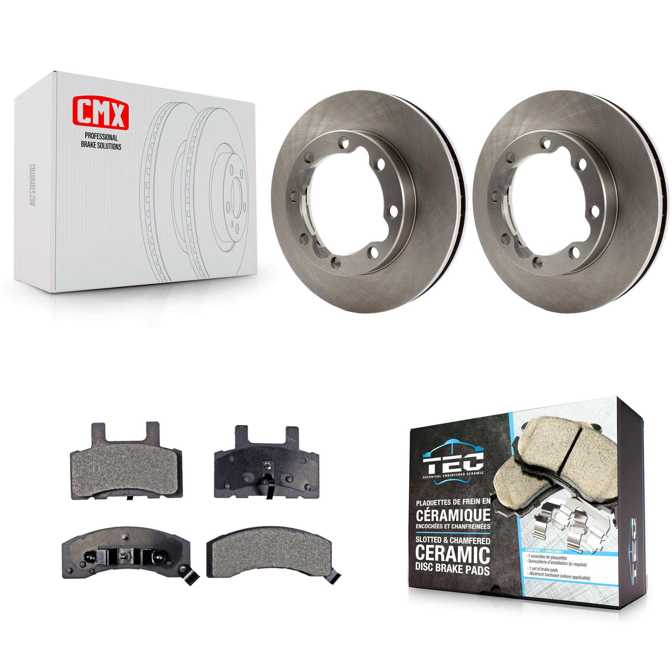 Transit Auto K8T-100011 Disc Brake Kit for 1990-2000 Chevrolet K3500, Dodge Ram 2500, Dodge Ram 3500 & more - Front product image