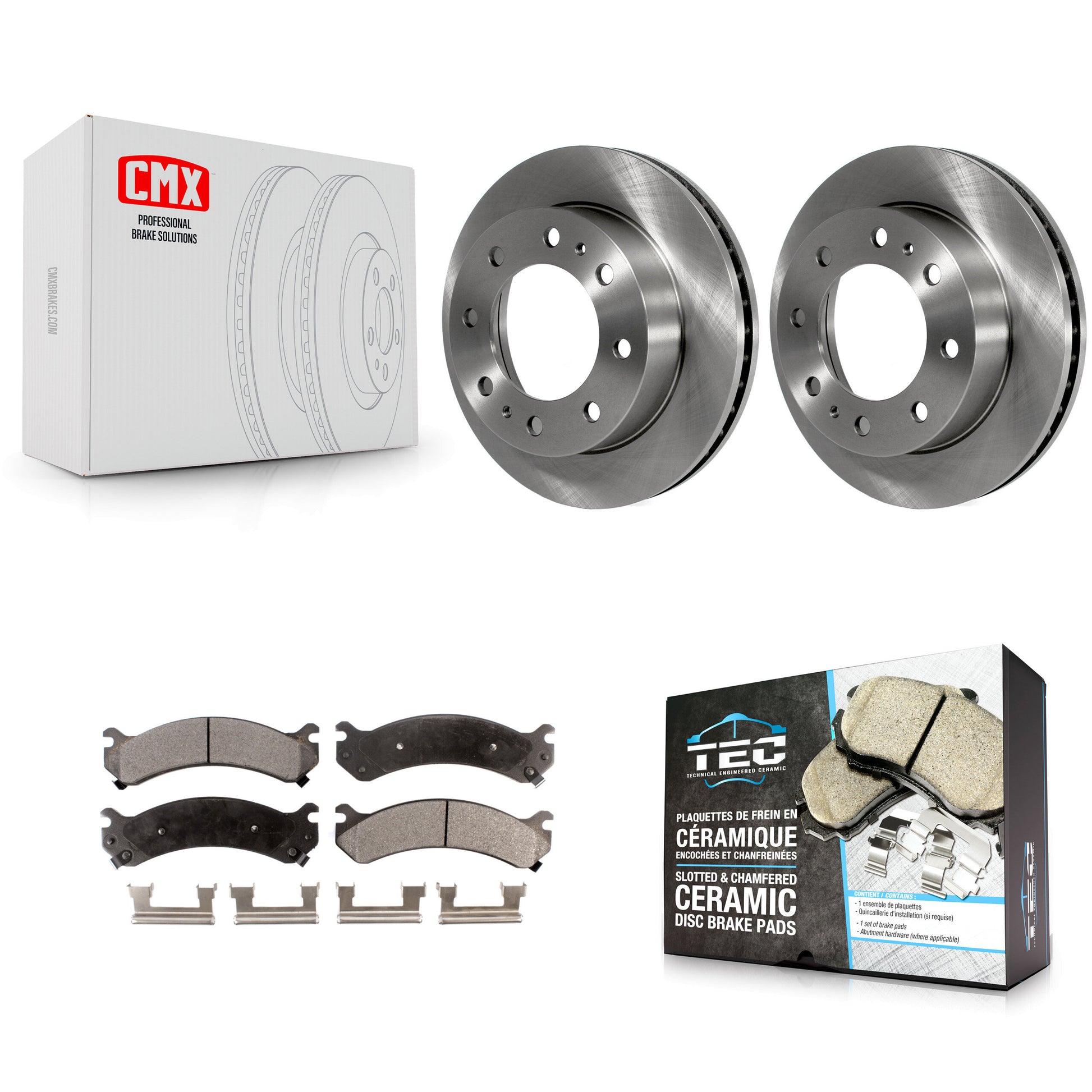 Transit Auto K8T-100021 Disc Brake Kit for 1999-2020 GMC Savana 3500, Chevrolet Express 3500, Chevrolet Express 2500 & more - Front product image