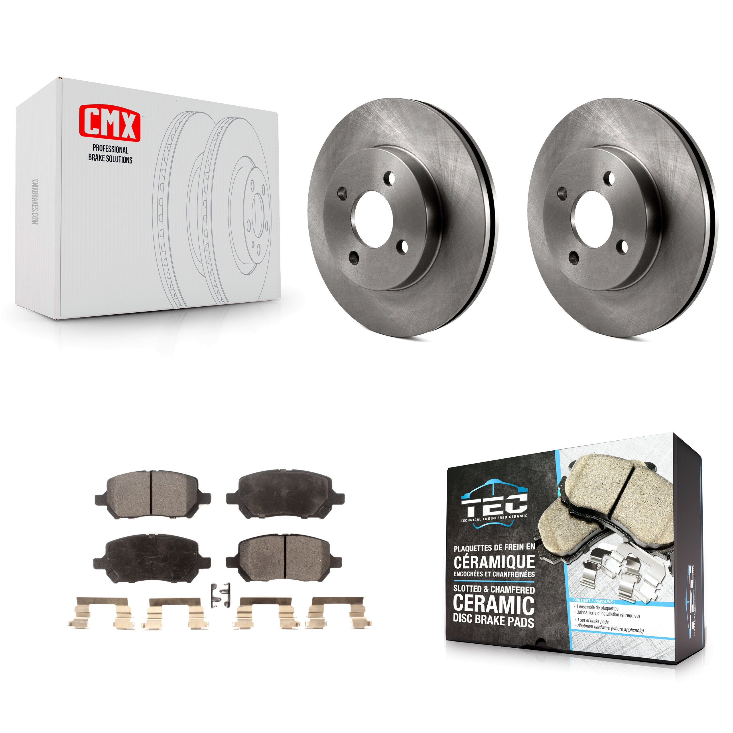 Transit Auto K8T-100034 Disc Brake Kit for 2003-2010 Chevrolet Cobalt, Pontiac G5, Pontiac Pursuit & more - Front product image