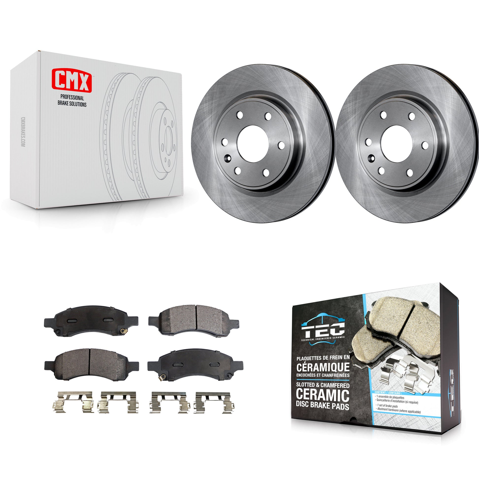 Transit Auto K8T-100064 Disc Brake Kit for 2007-2017 GMC Acadia Limited, Chevrolet Traverse, Buick Enclave & more - Front product image