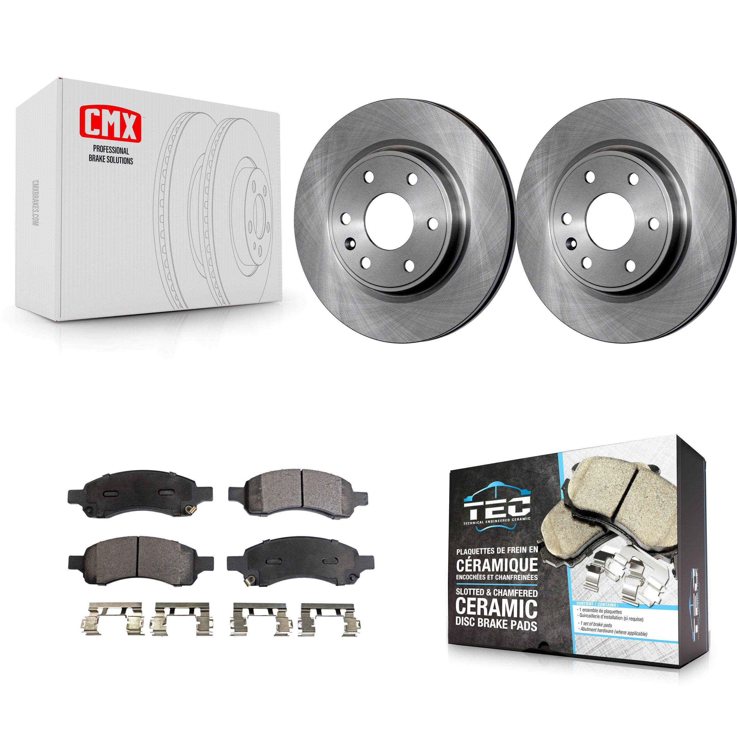 Transit Auto K8T-100064 Disc Brake Kit for 2007-2017 GMC Acadia Limited, Chevrolet Traverse, Buick Enclave & more - Front product image