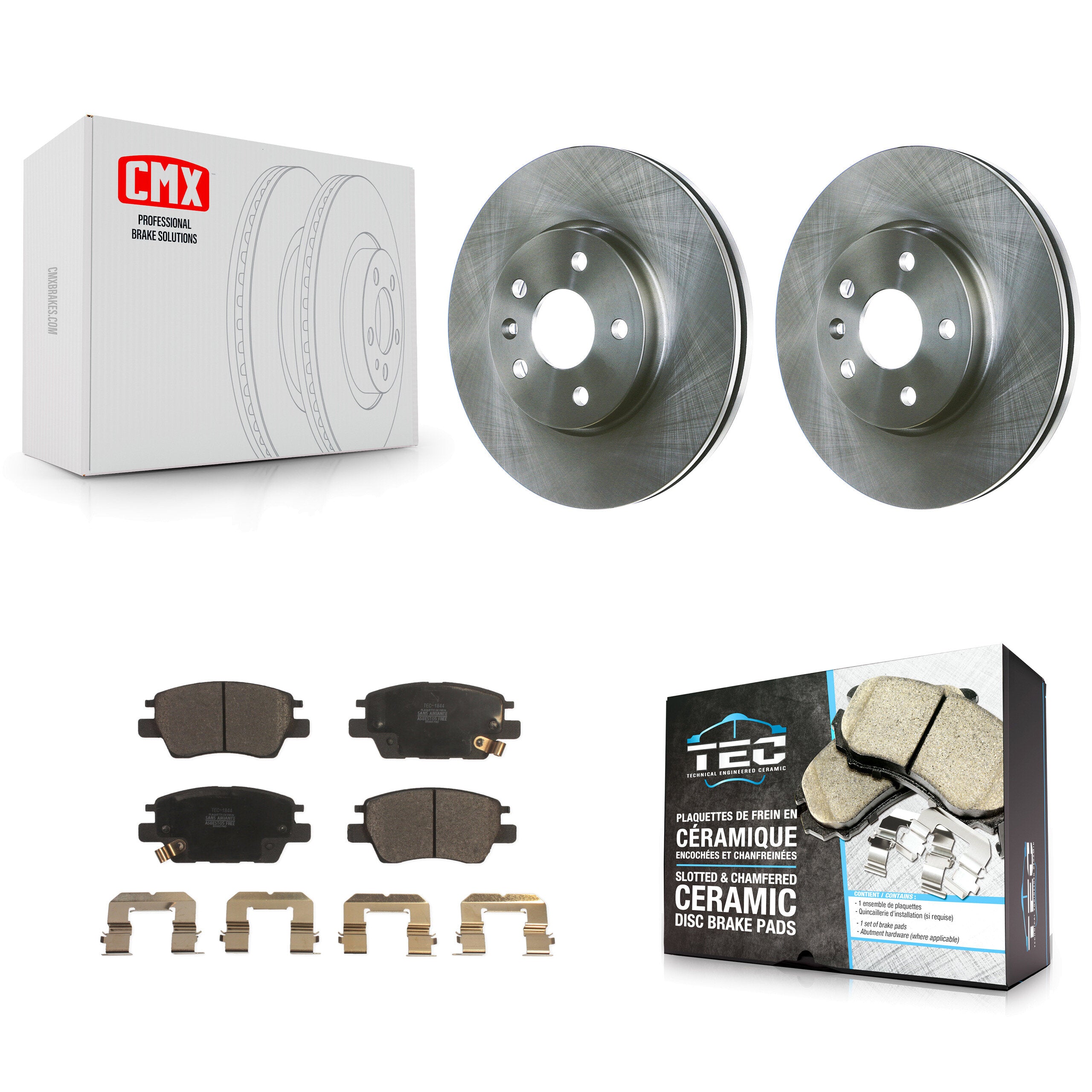 Transit Auto K8T-100083 Disc Brake Kit for 2016-2023 Chevrolet Bolt EUV, Chevrolet Bolt EV, Chevrolet Cruze & more - Front product image