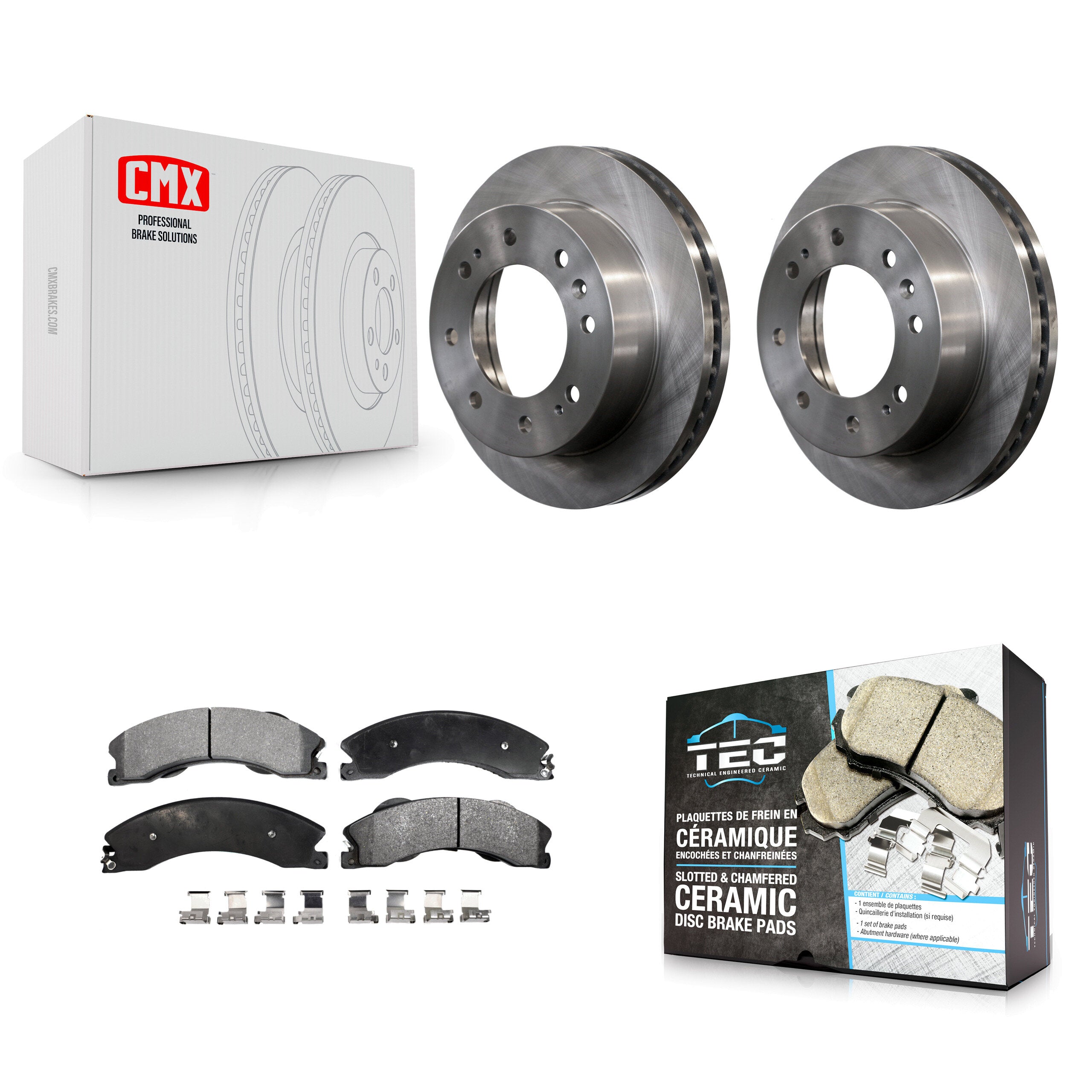 Transit Auto K8T-100086 Disc Brake Kit for 2011-2019 Chevrolet Suburban 3500 HD, Chevrolet Silverado 2500 HD, Chevrolet Silverado 3500 HD & more - Front product image