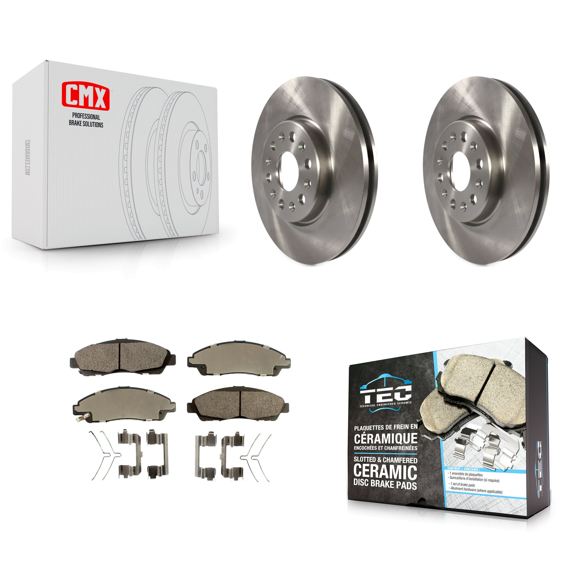 Transit Auto K8T-100094 Disc Brake Kit for 2017-2020 Chevrolet Traverse, Chevrolet Blazer, Buick Enclave & more - Front product image