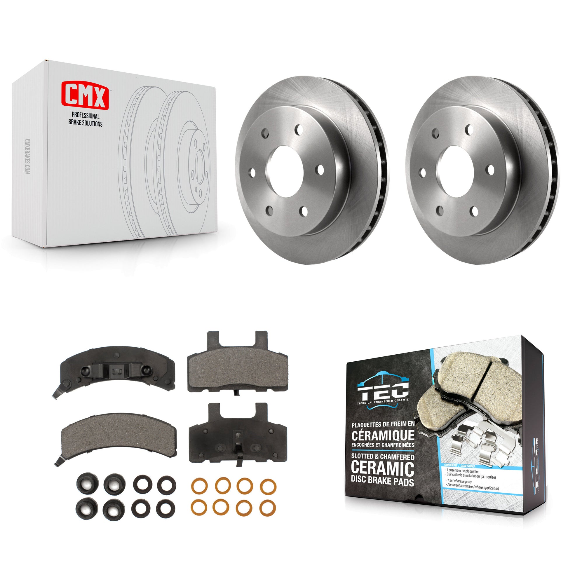 Transit Auto K8T-100095 Disc Brake Kit for 1988-2000 Chevrolet Tahoe, GMC Yukon, Cadillac Escalade & more - Front product image