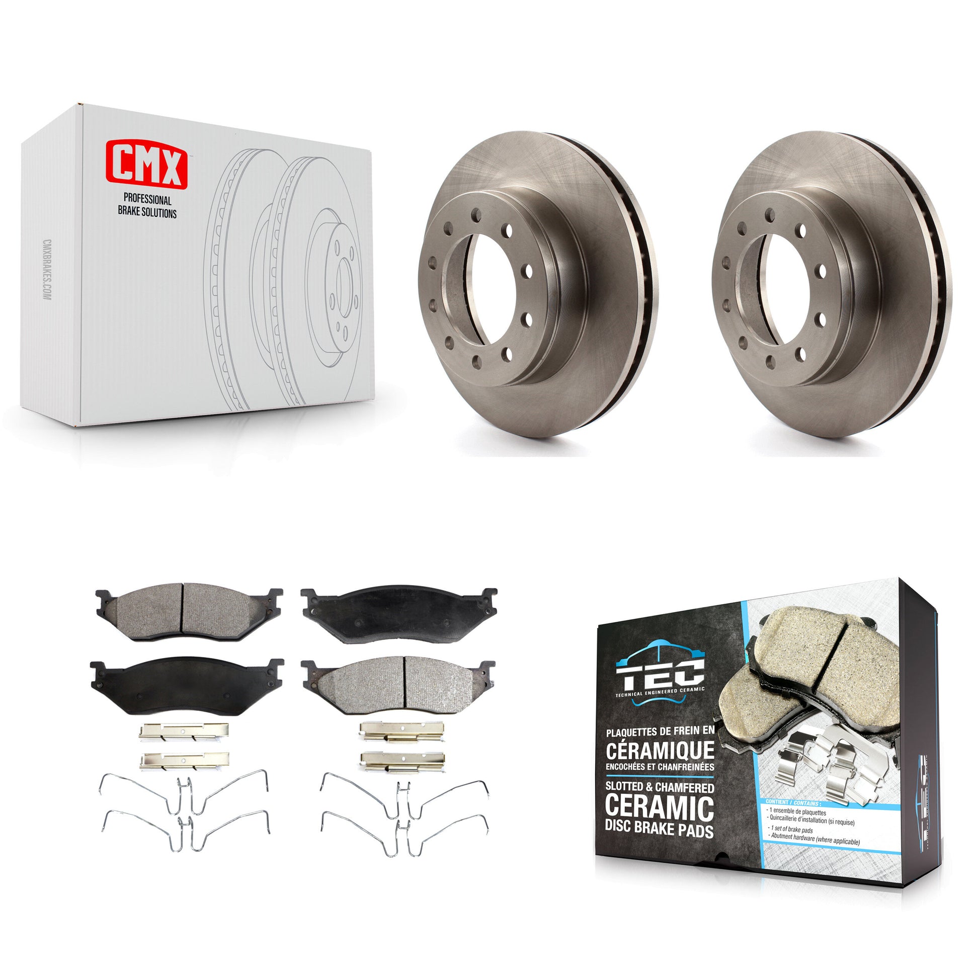 Transit Auto K8T-100139 Disc Brake Kit for 2005-2016 Ford F-450 Super Duty, International CF500, International CF600 & more - Front product image