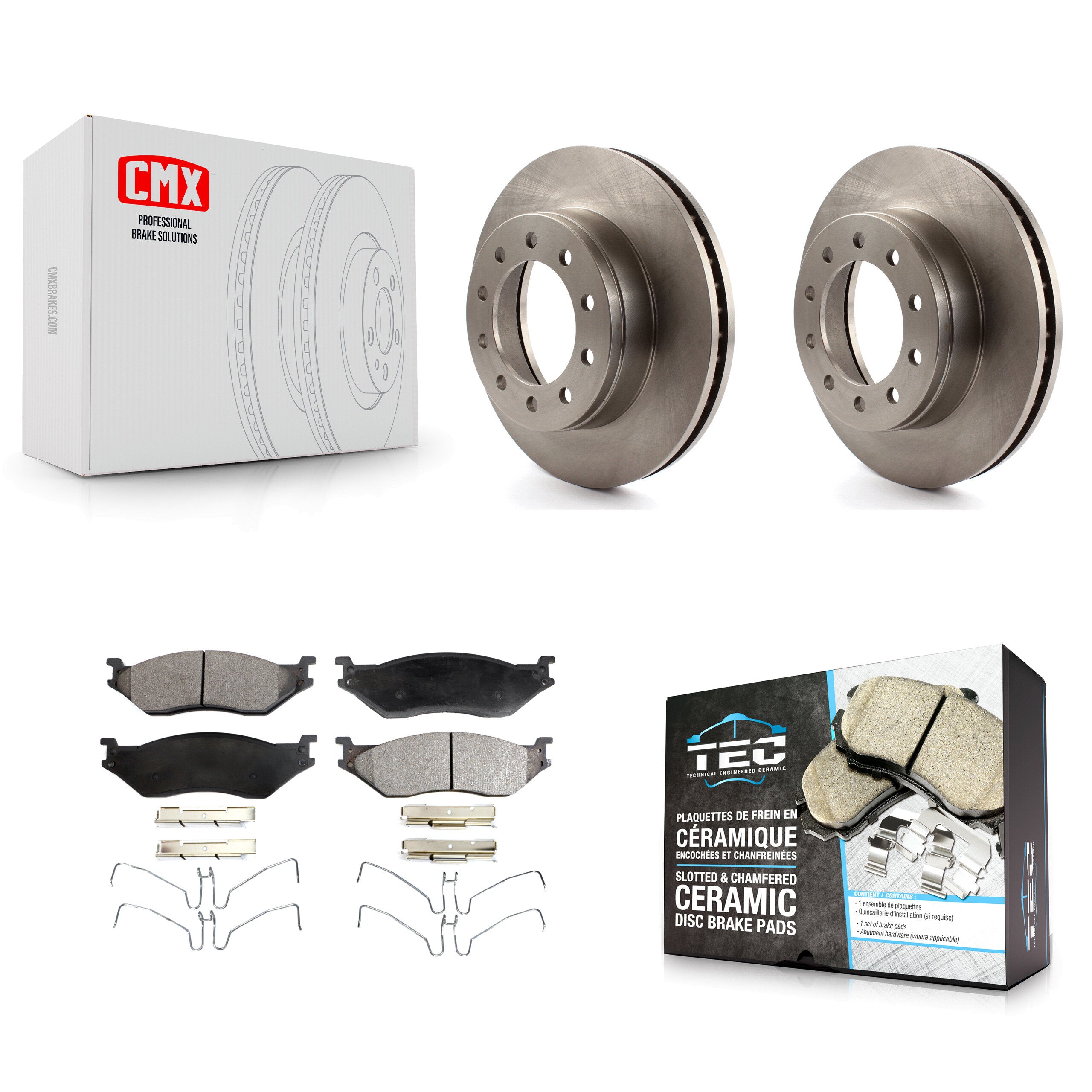 Transit Auto K8T-100139 Disc Brake Kit for 2005-2016 Ford F-450 Super Duty, International CF500, International CF600 & more - Front product image