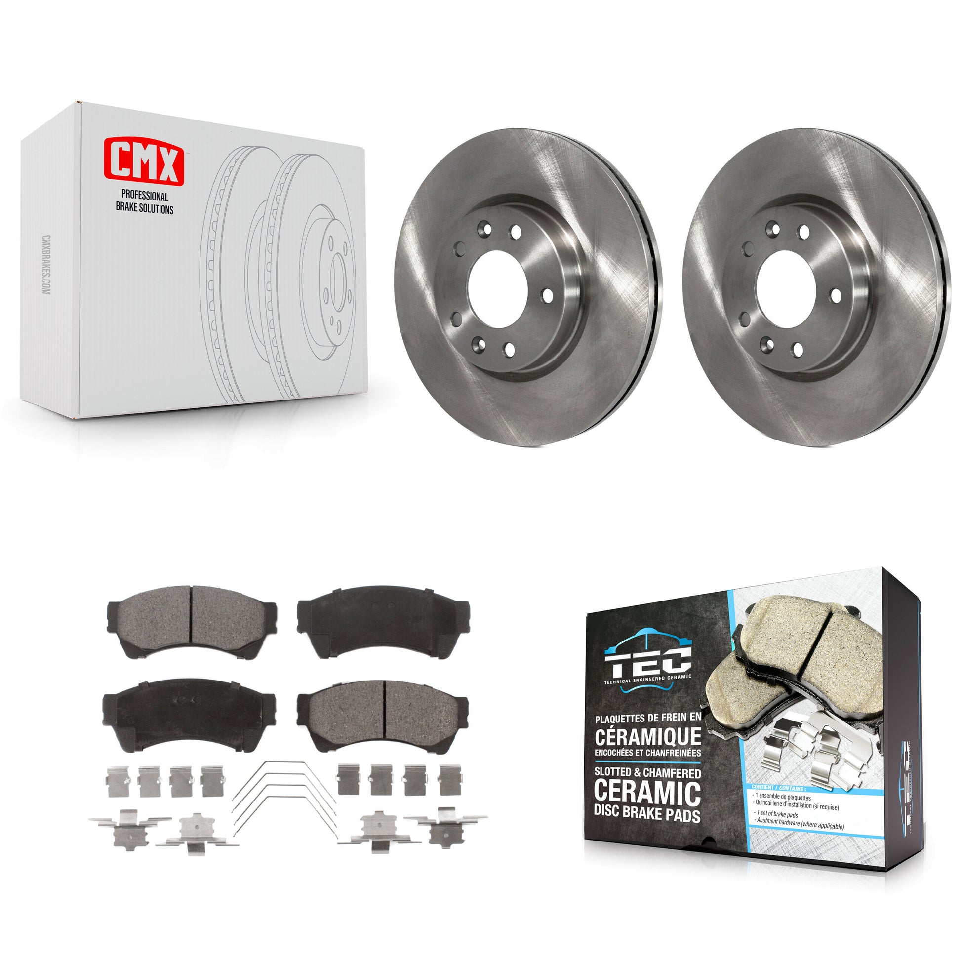 Transit Auto K8T-100148 Disc Brake Kit for 2006-2013 Mazda 6, Lincoln MKZ, Ford Fusion & more - Front product image