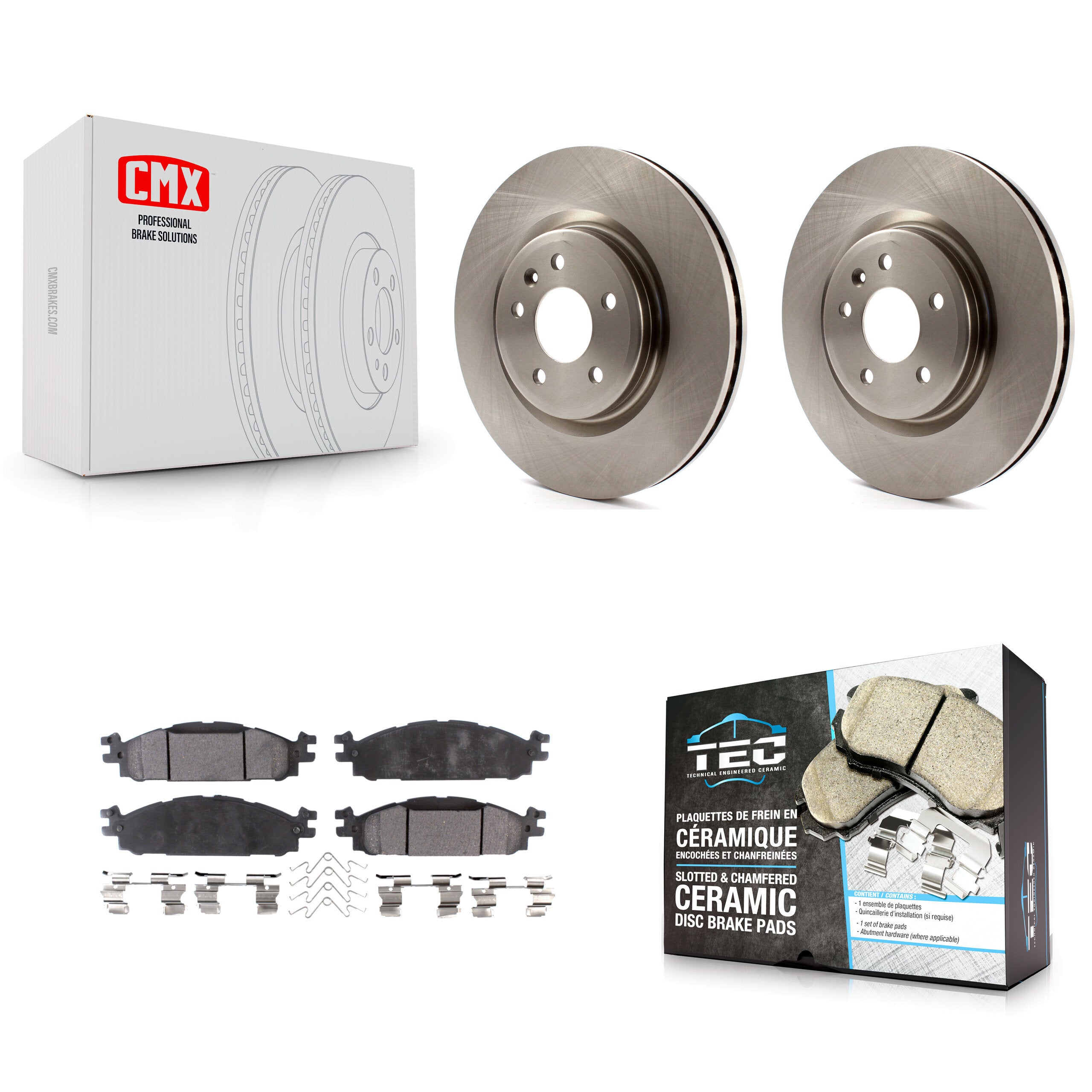 Transit Auto K8T-100163 Disc Brake Kit for 2009-2019 Ford Explorer, Ford Flex, Lincoln MKS & more - Front product image